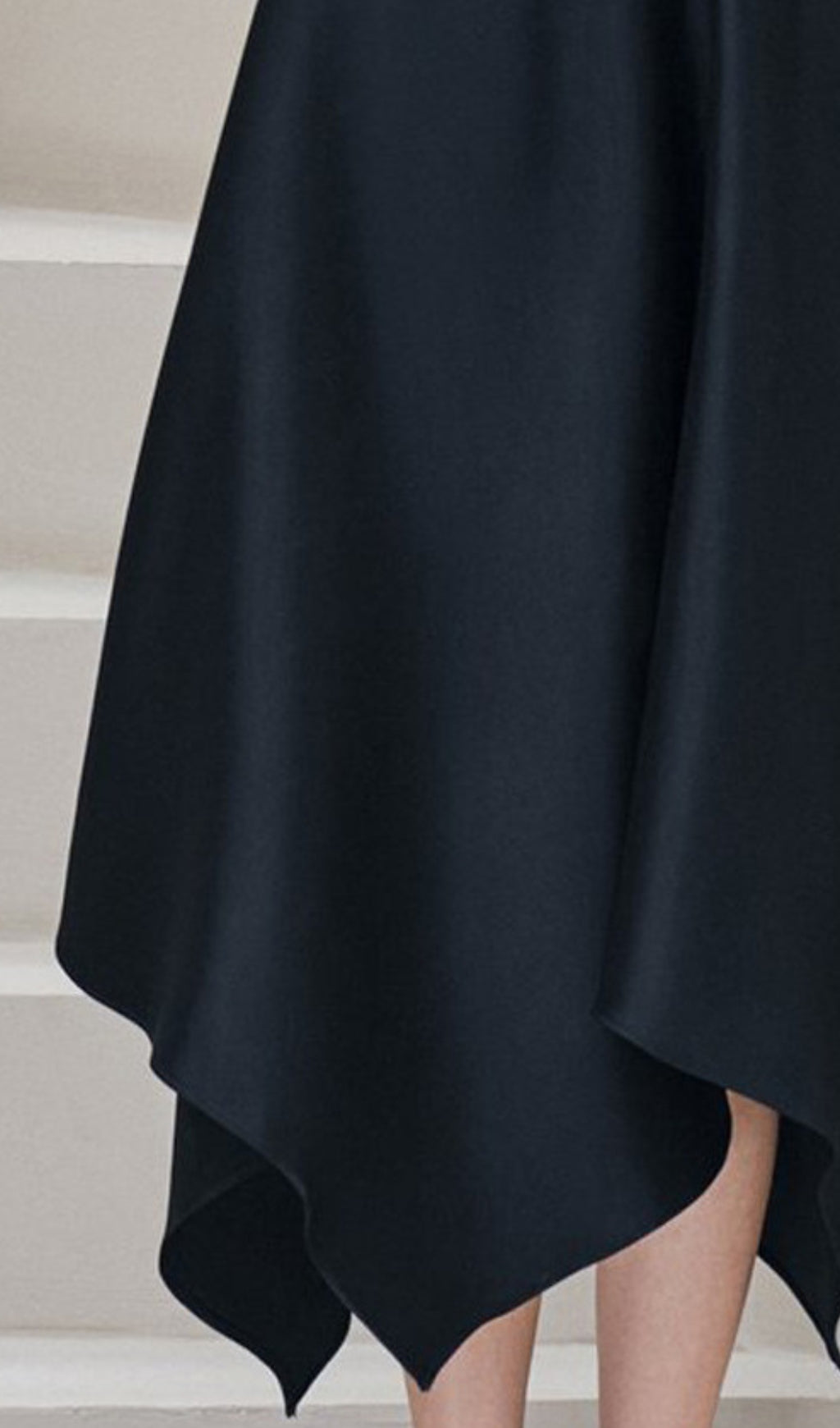 47_044a06dc-57b5-4553-a05d-c081e2a3e5d2 BLACK SATIN RHINESTONE BOW ASYMMETRIC MIDI DRESS