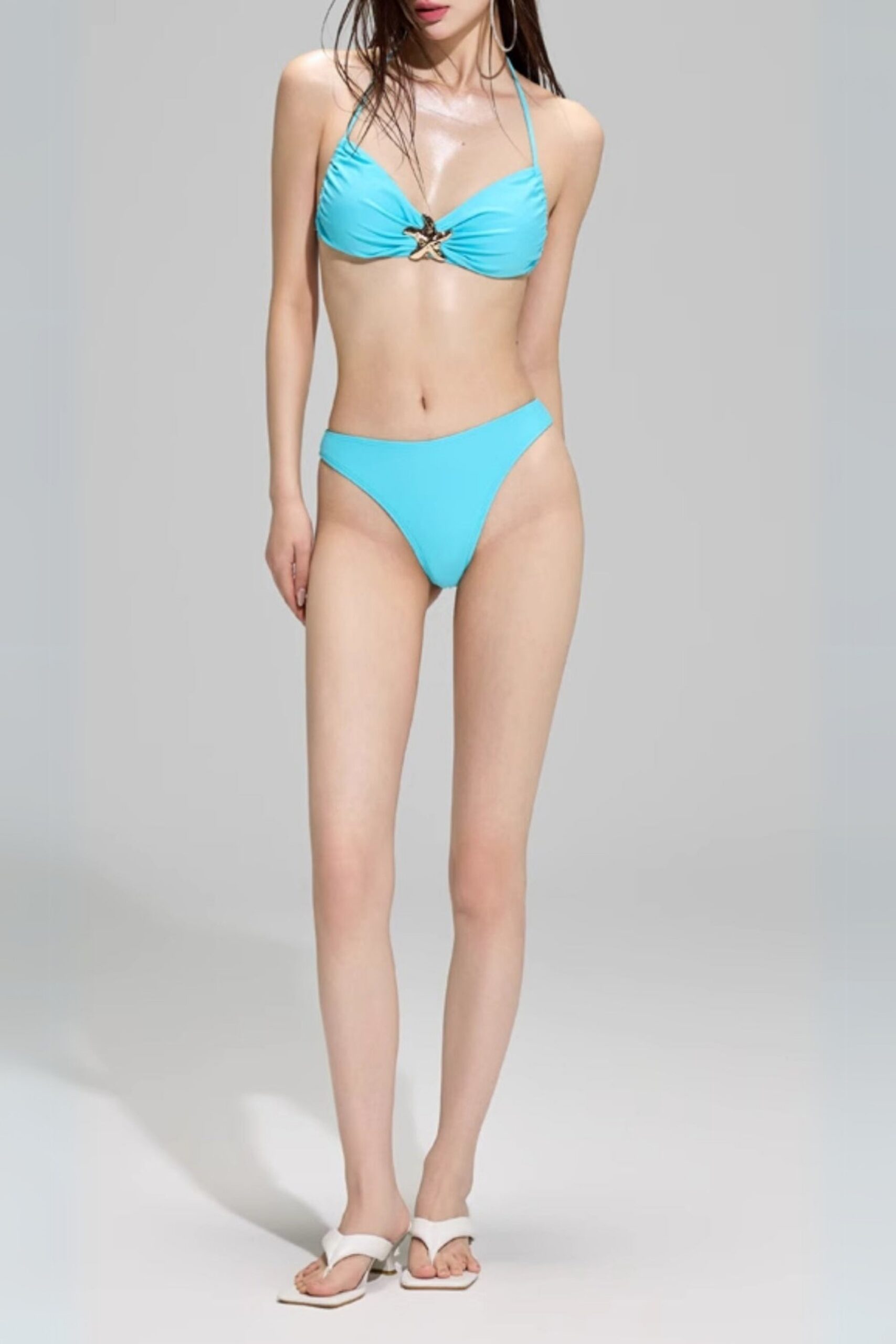 DEIDRA BLUE STARFISH THREE-PIECE SWIMSUIT