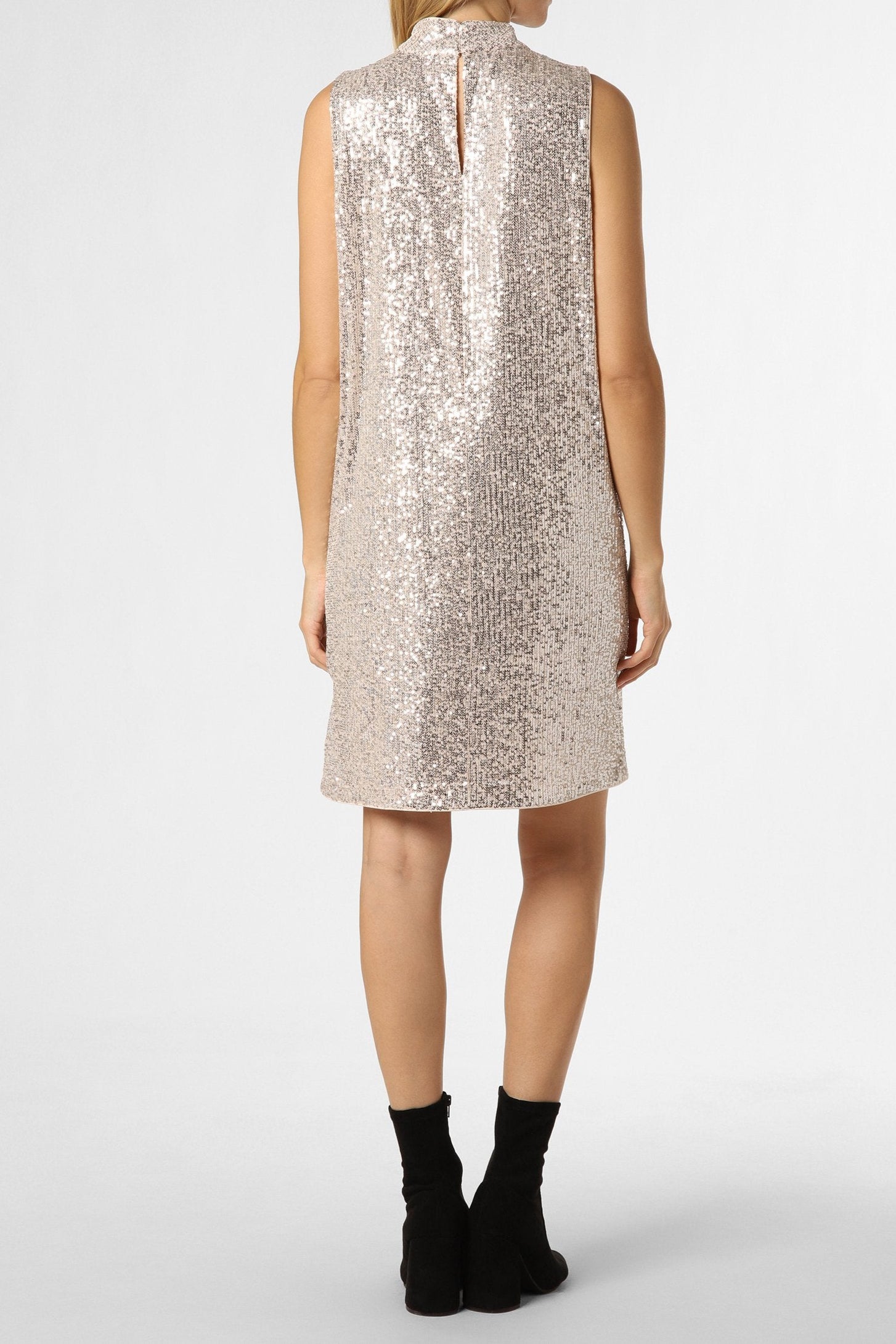 COCKTAIL BEIGE MINI DRESS FOR EVENING PARTY