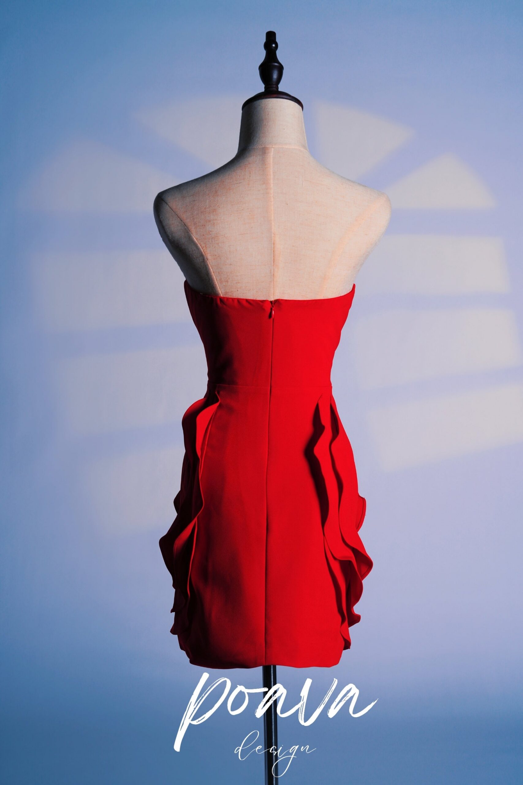 SLEEVELESS RED MINI DRESS, FLORAL PARTY STYLE