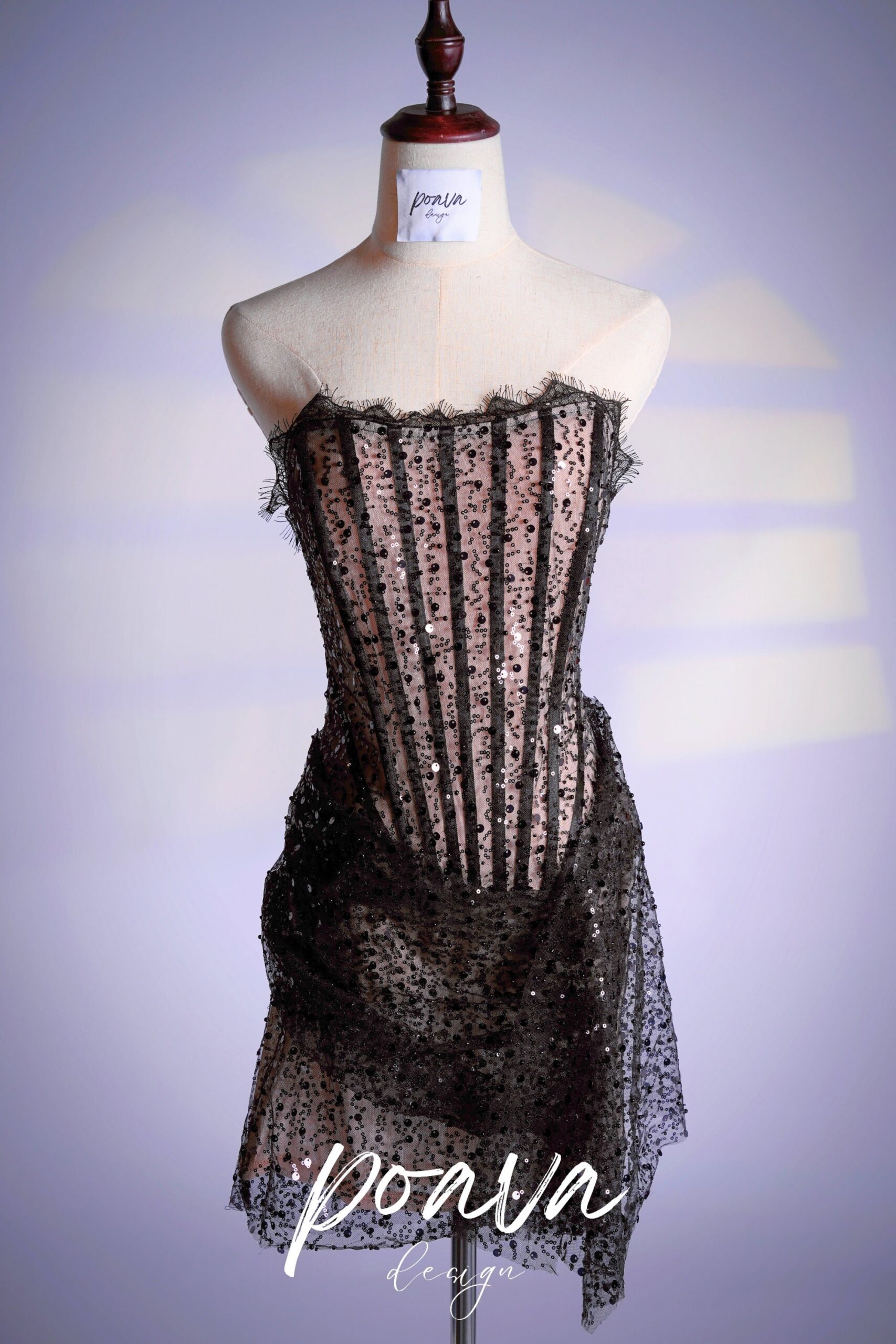 SEQUIN BLACK MINI DRESS FOR PARTY