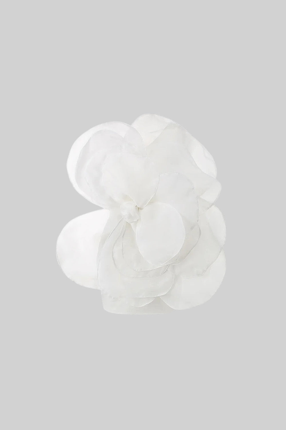 3D ORGANZA FLORAL MINI DRESS - WHITE WEDDING