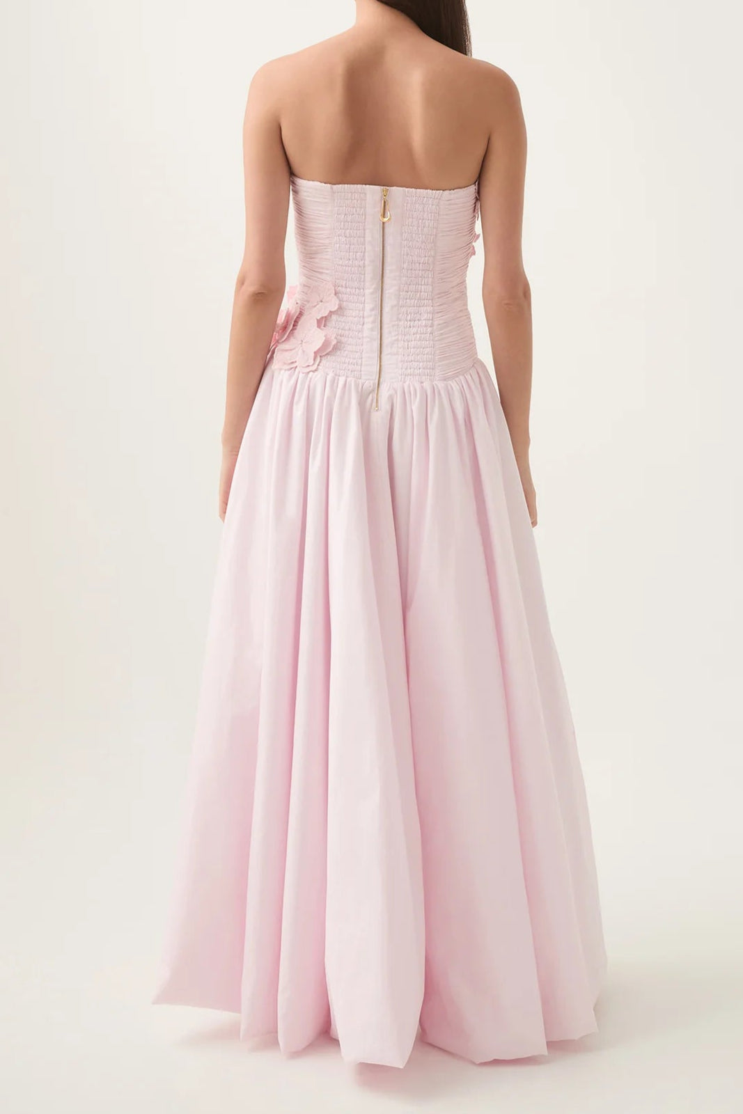 NANCY PASTEL PINK BUBBLE HEM MAXI DRESS