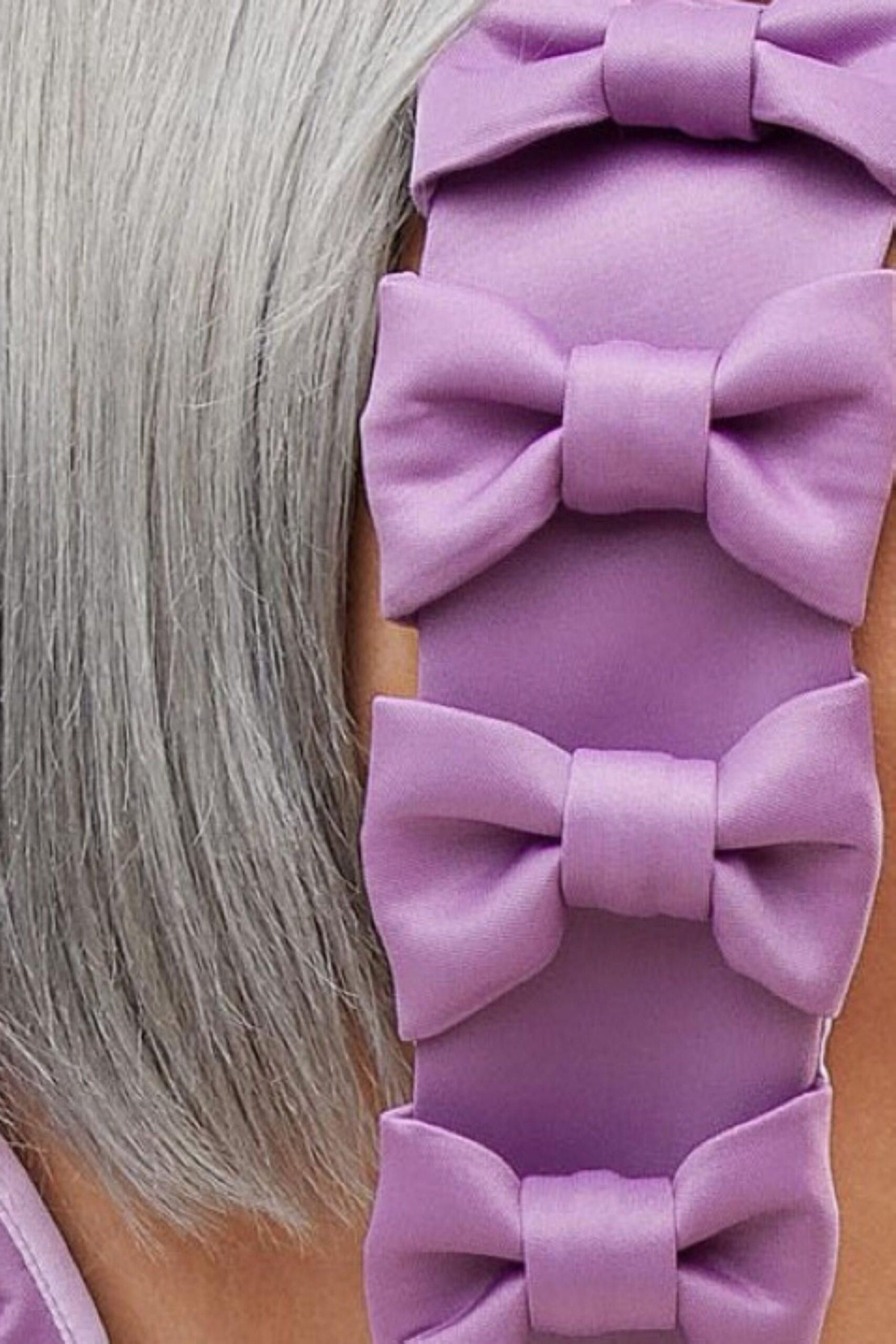PURPLE BOW MINI DRESS FOR COCKTAIL PARTY