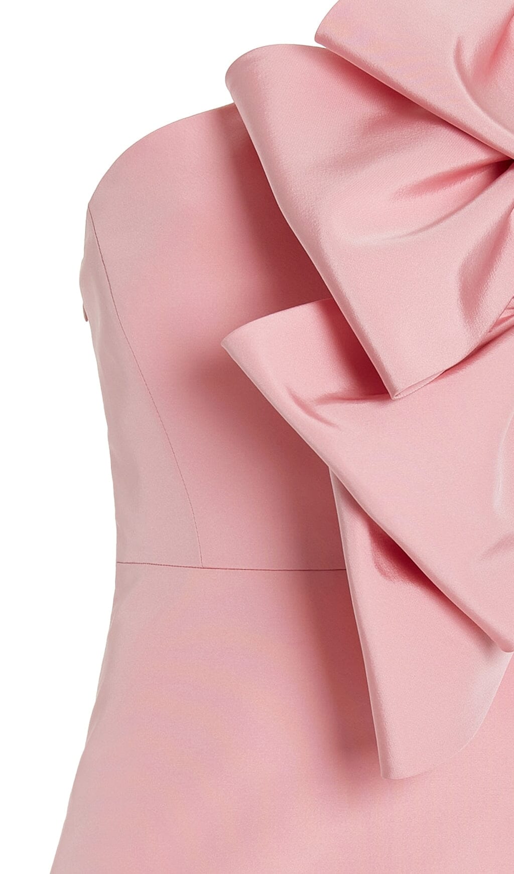 BOW DETAIL SILK MINI DRESS PINK PARTY