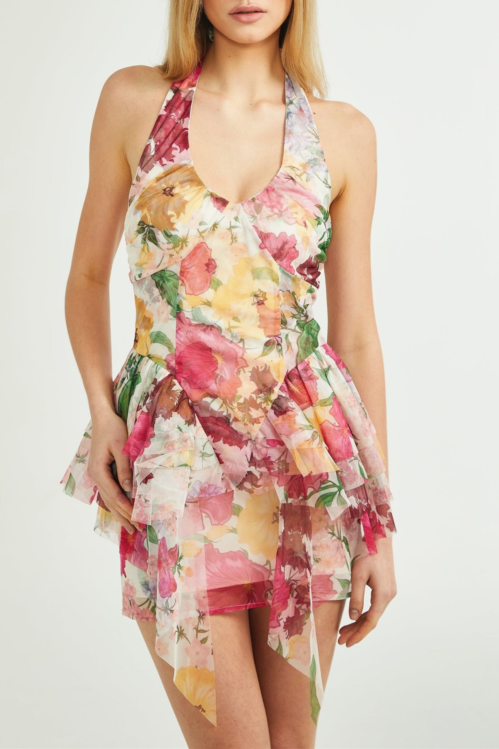SUZETTE FLORAL MINI DRESS FOR PARTY