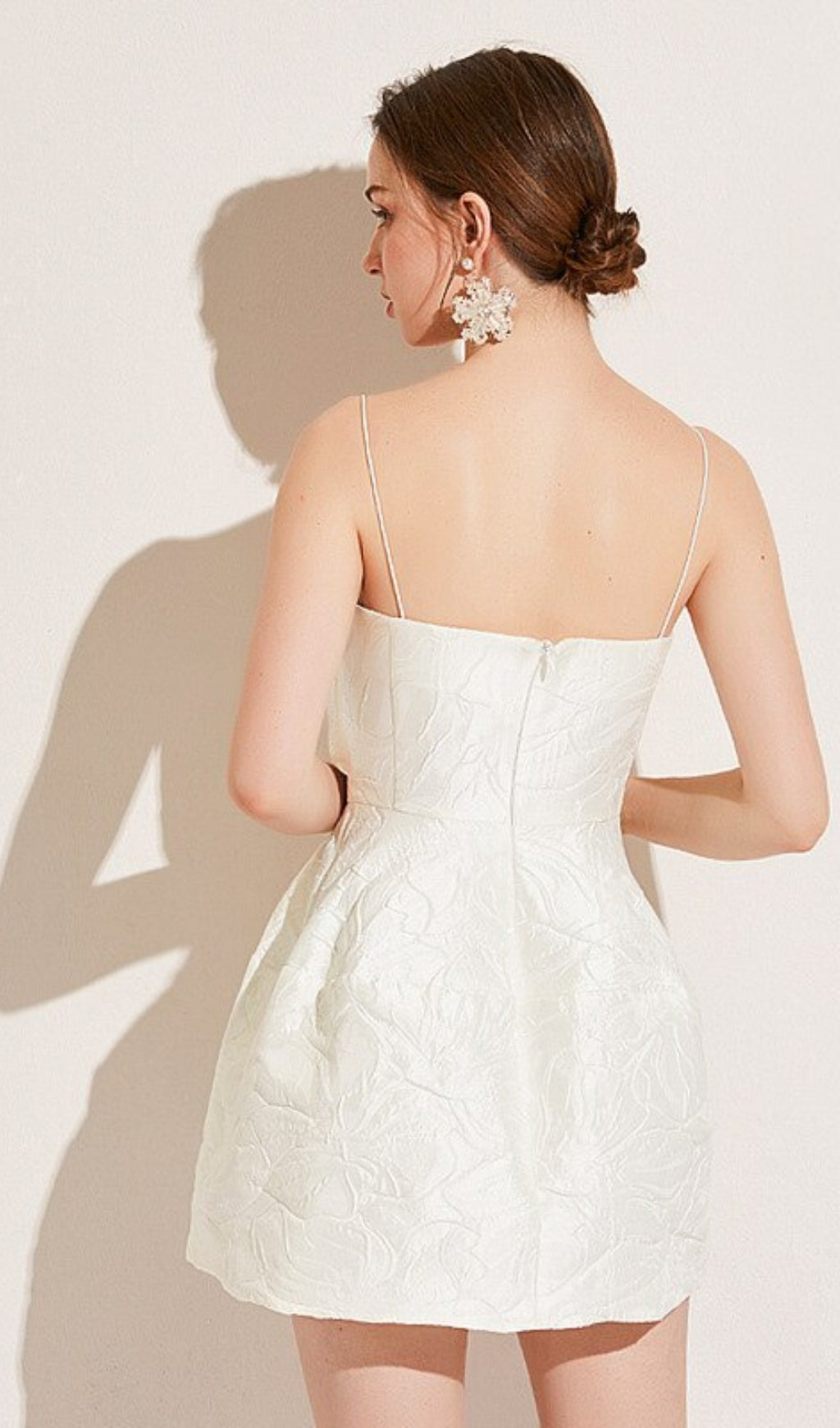 STRAPY WHITE MINI DRESS, EVENING BODYCON