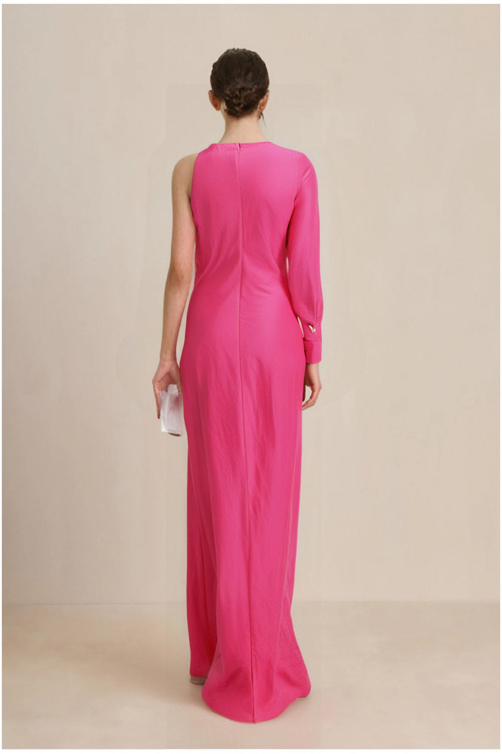 CRYSTAL FLOWER CUTOUT RUCHED COCKTAIL DRESS