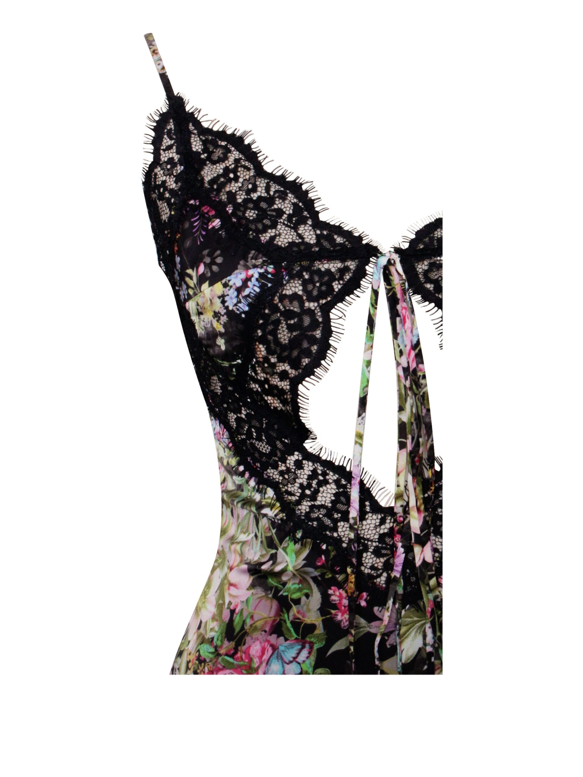 FLORAL SATIN LACE MINI DRESS FOR PARTIES