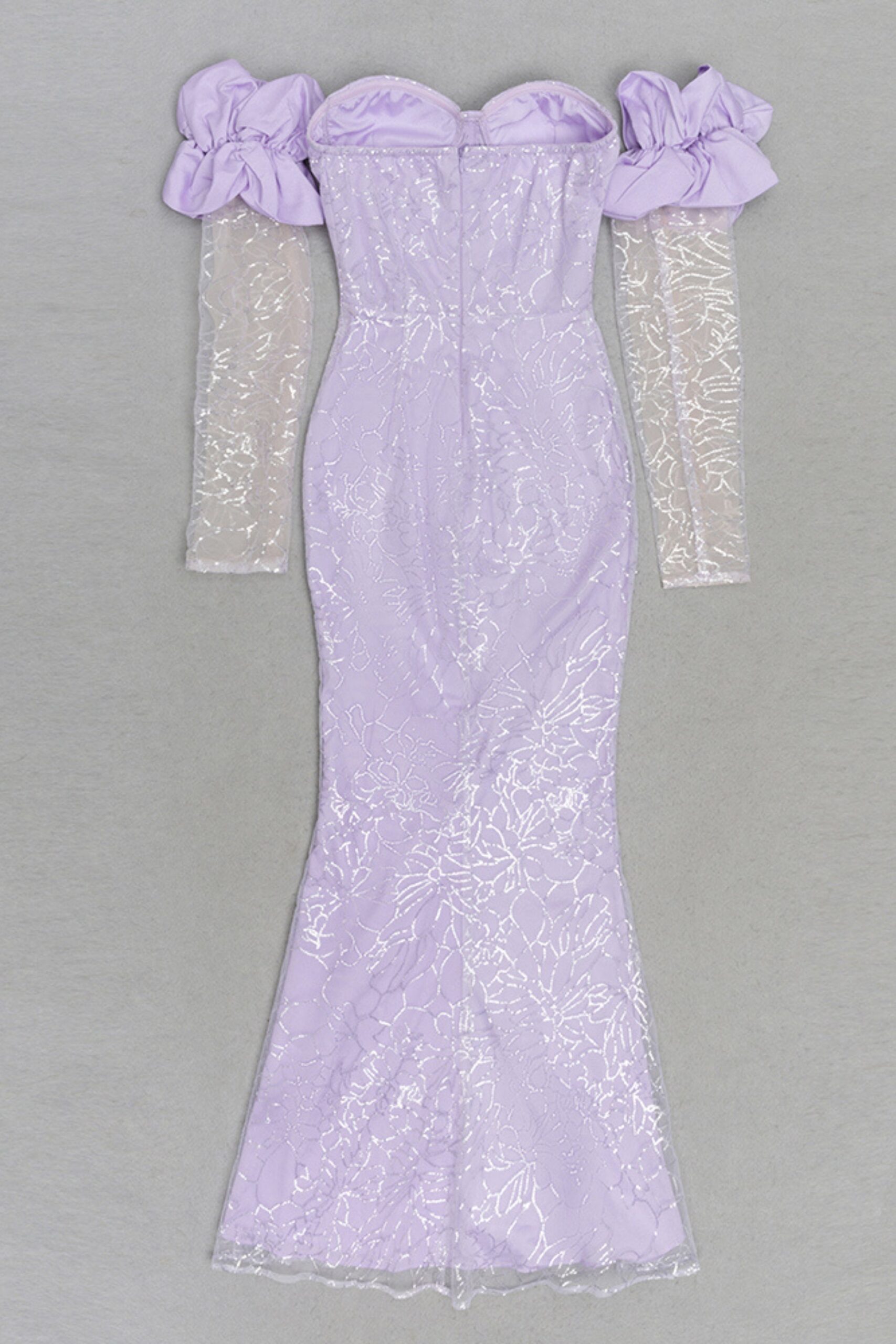 GLITTER PURPLE MERMAID MAXI DRESS FOR FORMAL EVENTS