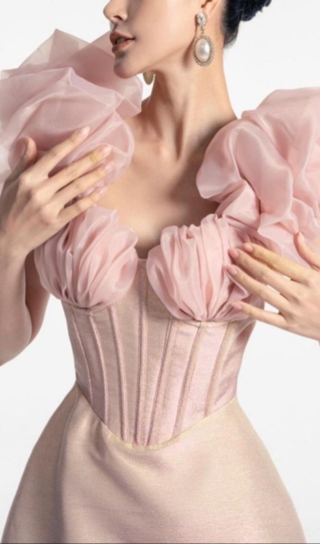 FISHBONE CORSET MINI DRESS FOR PARTY