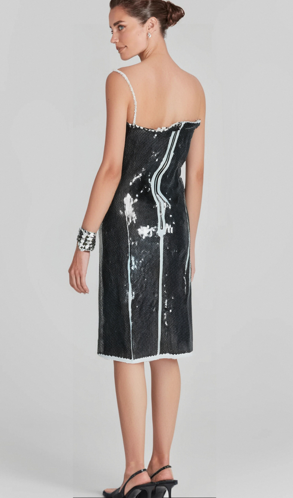 SEQUIN BANDEAU MINI DRESS FOR COCKTAIL PARTY