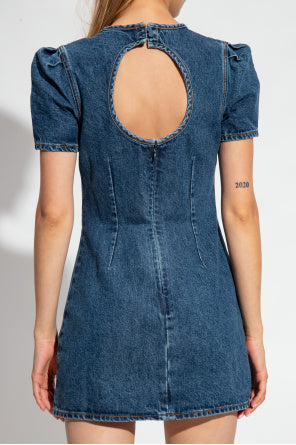 LACE BIB PANEL COCKTAIL MINI DRESS