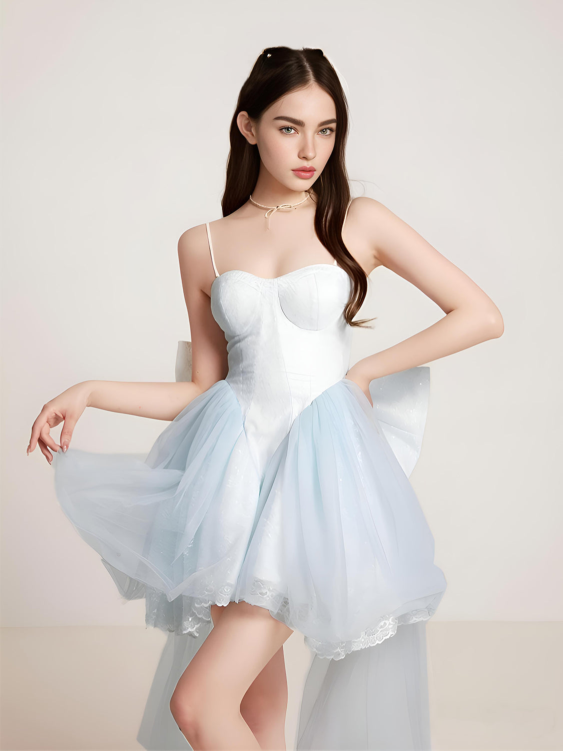 OFELLA DRESS BLUE - A-LINE COCKTAIL