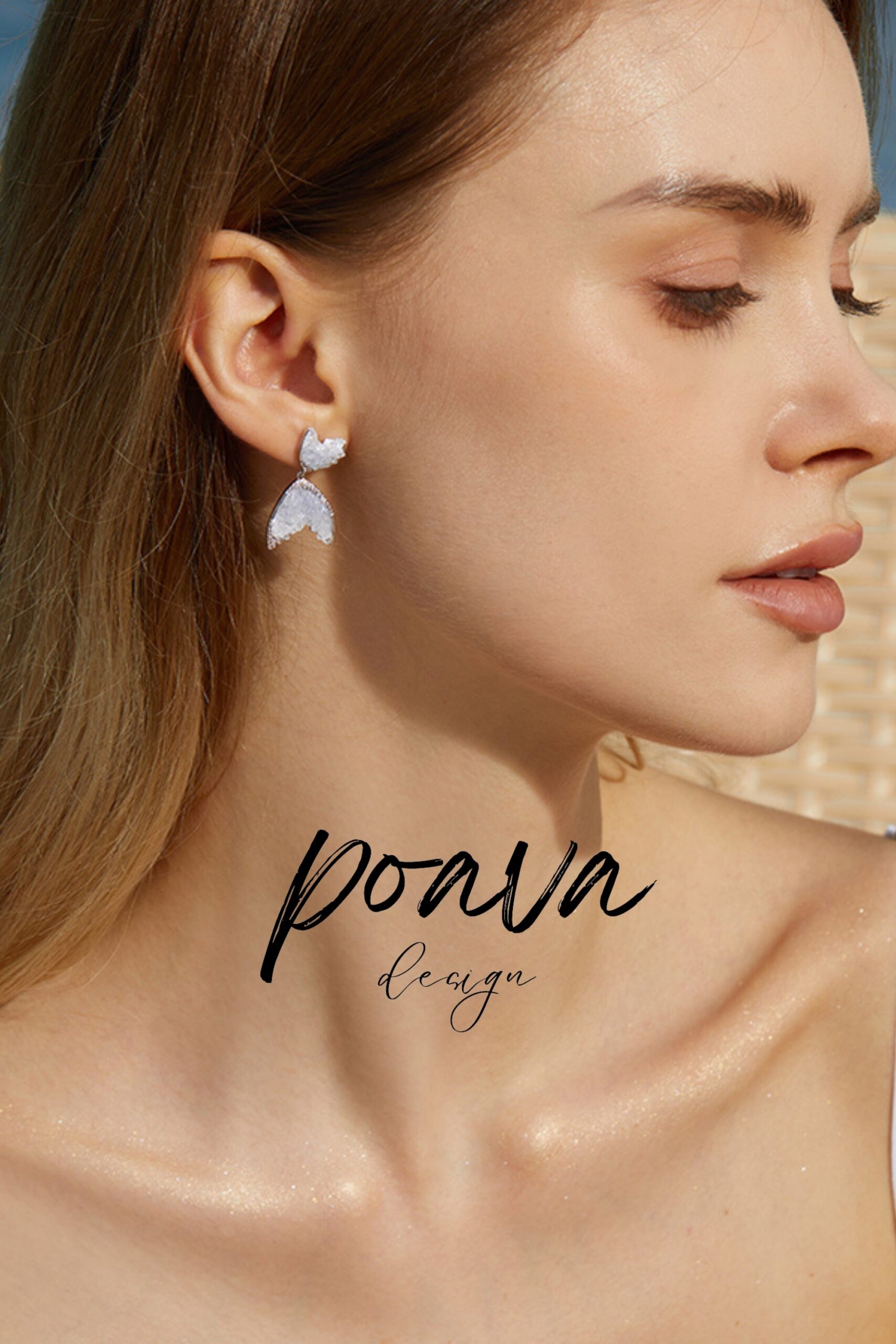 GLITTERING MERMAID EARRINGS FOR WEDDING PARTY