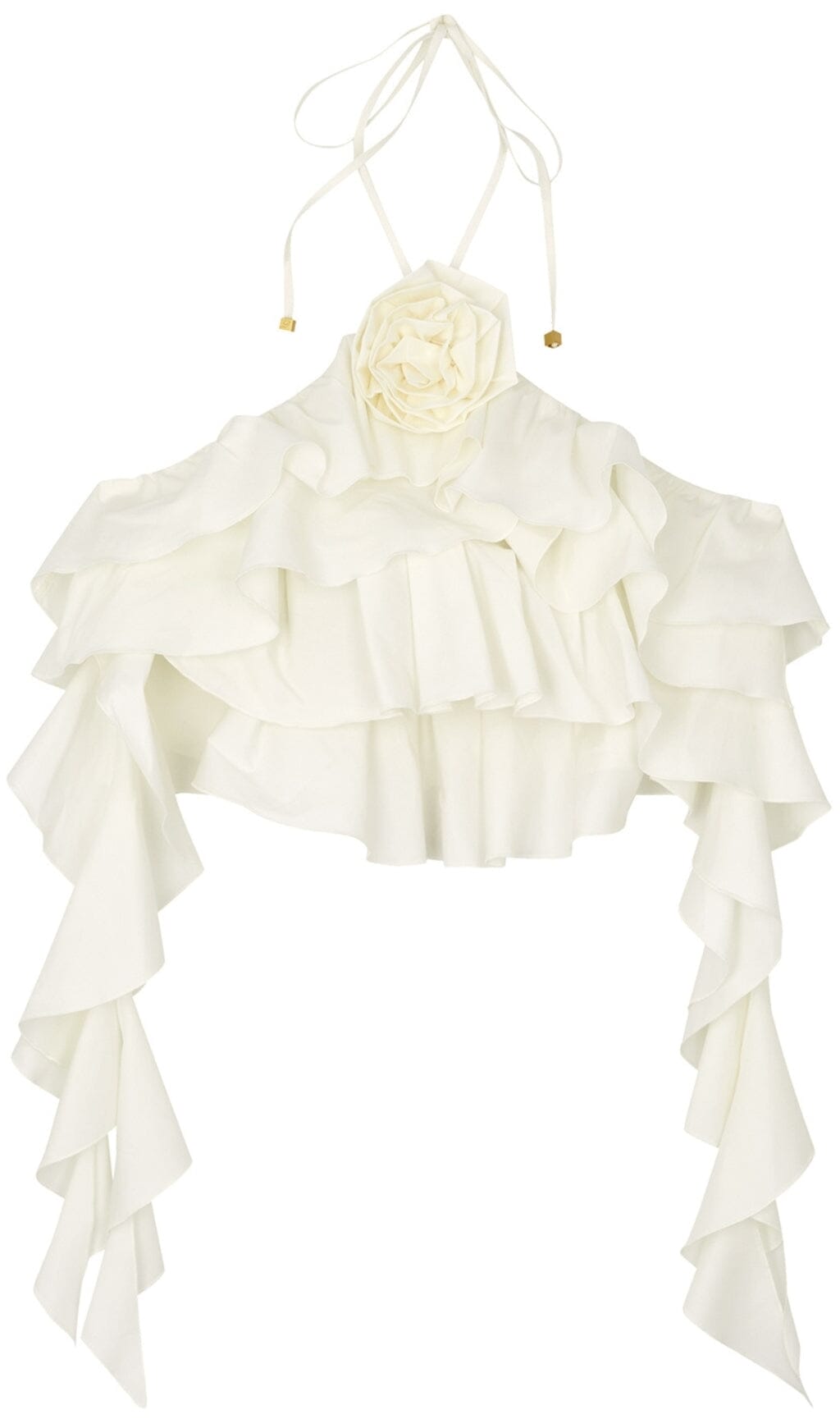 4_5d9a9f18-0971-448e-a597-8e8f9e6d53e6 RUFFLE HALTER CROP TOP WHITE, SUMMER PARTY