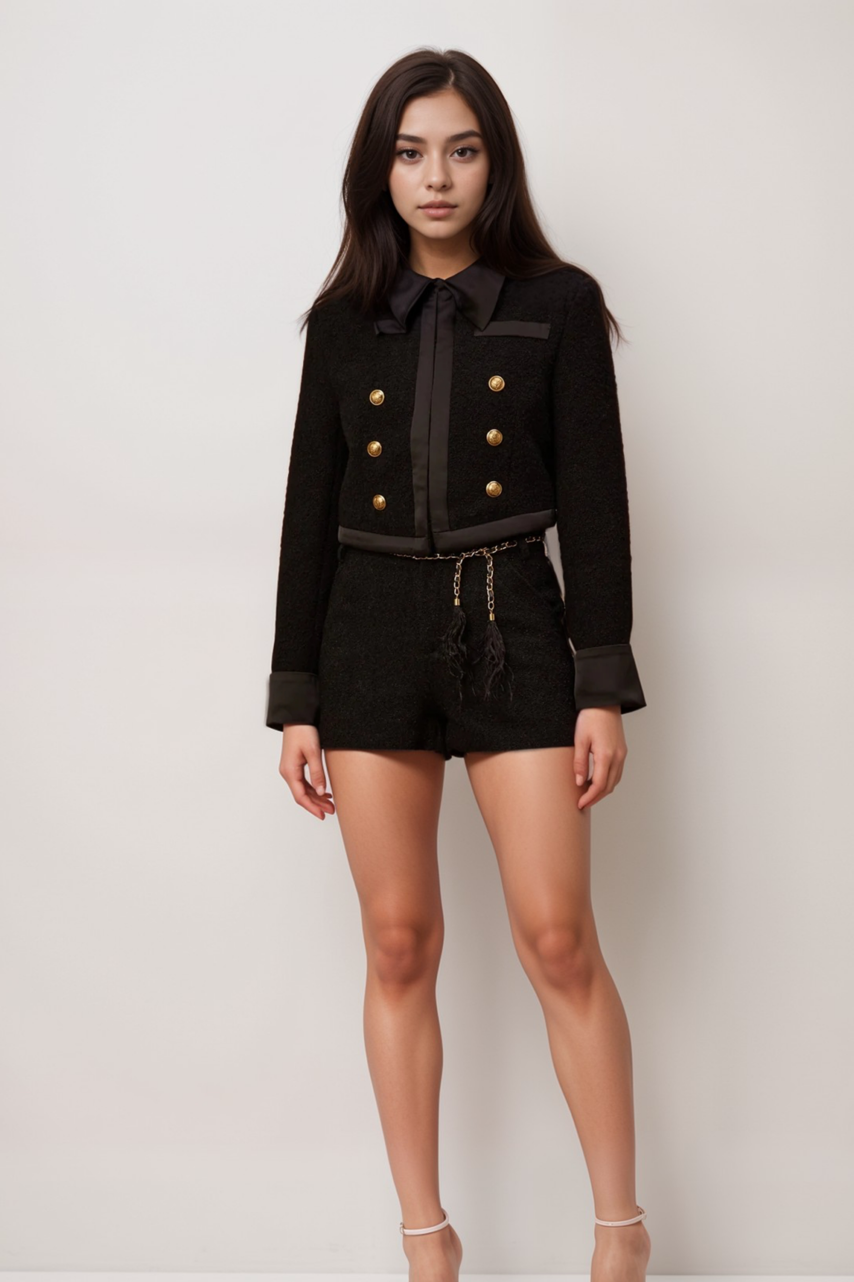 ANTONIA BLACK TWEED COORD SET FOR EVENTS