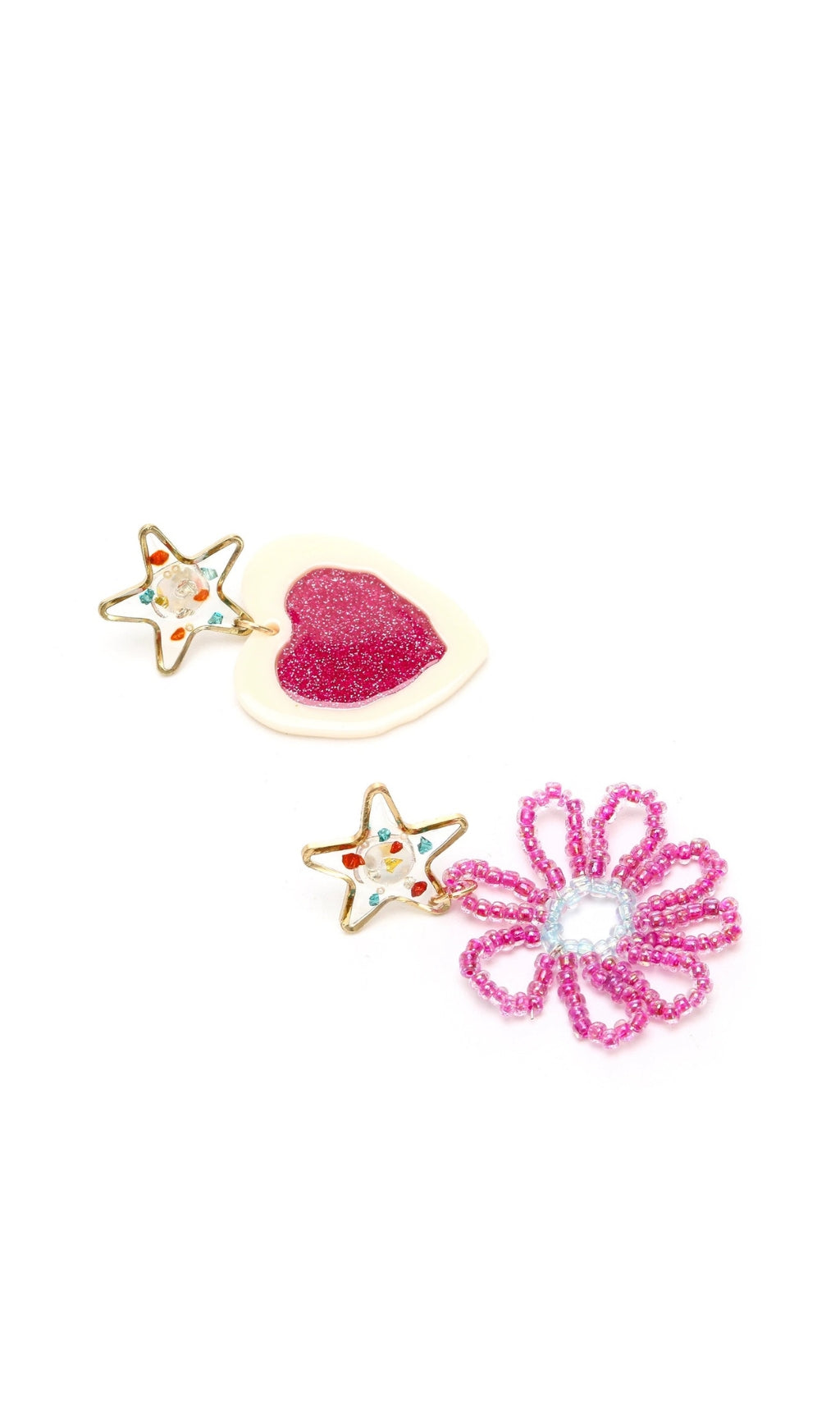 BARBIE ASYMMETRICAL EARRINGS PARTY CHIC