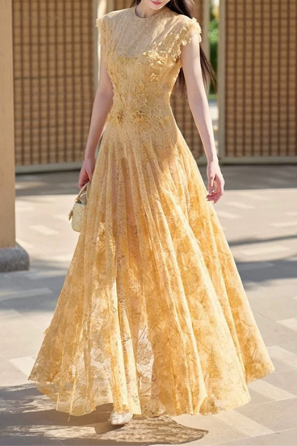 4_7d963182-2b5d-4e99-8d14-c49fc0658e35 JENNIFER YELLOW LACE MAXI DRESS WITH FLOWER EMBELLISHMENTS