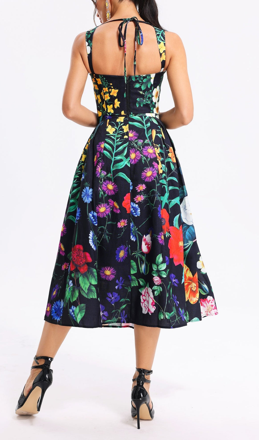 FLOWER PRINT TWO PIECE SET VACATION OUTFIT