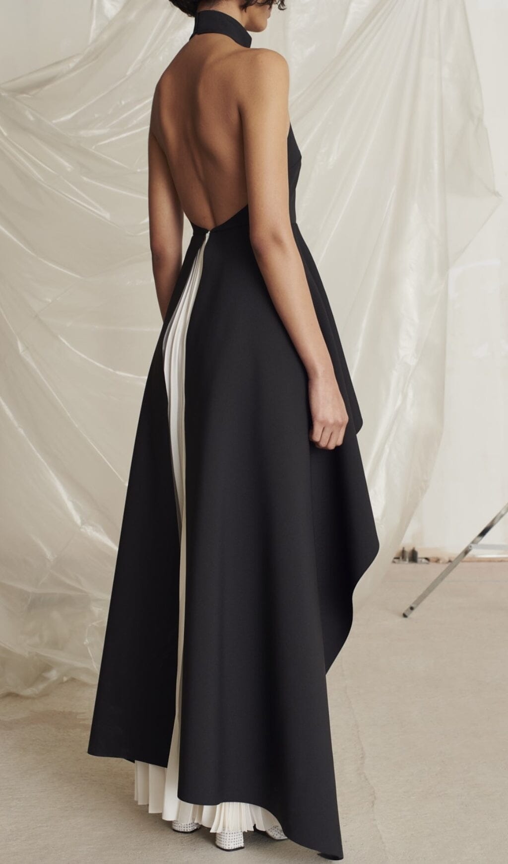 BANDAGE PLEATED PEPLUM MAXI DRESS FOR EVENTS