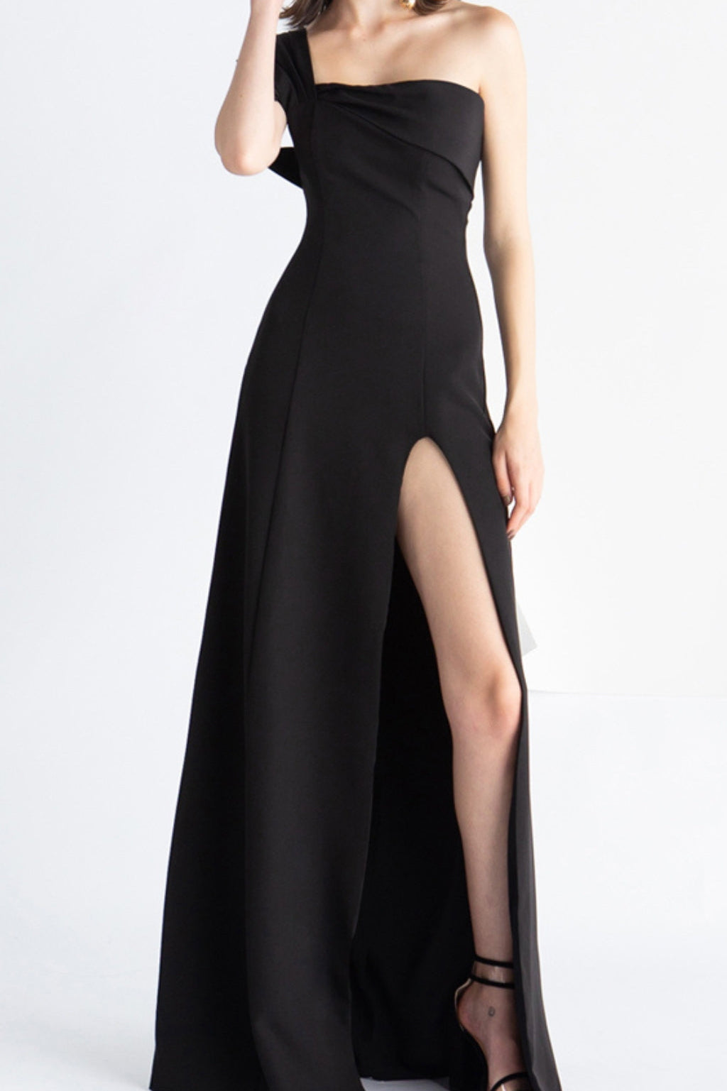 4_89fc58d8-2d46-417e-b90d-52370c0fd205 ONE-SHOULDER BLACK MOP DRESS, COCKTAIL PARTY