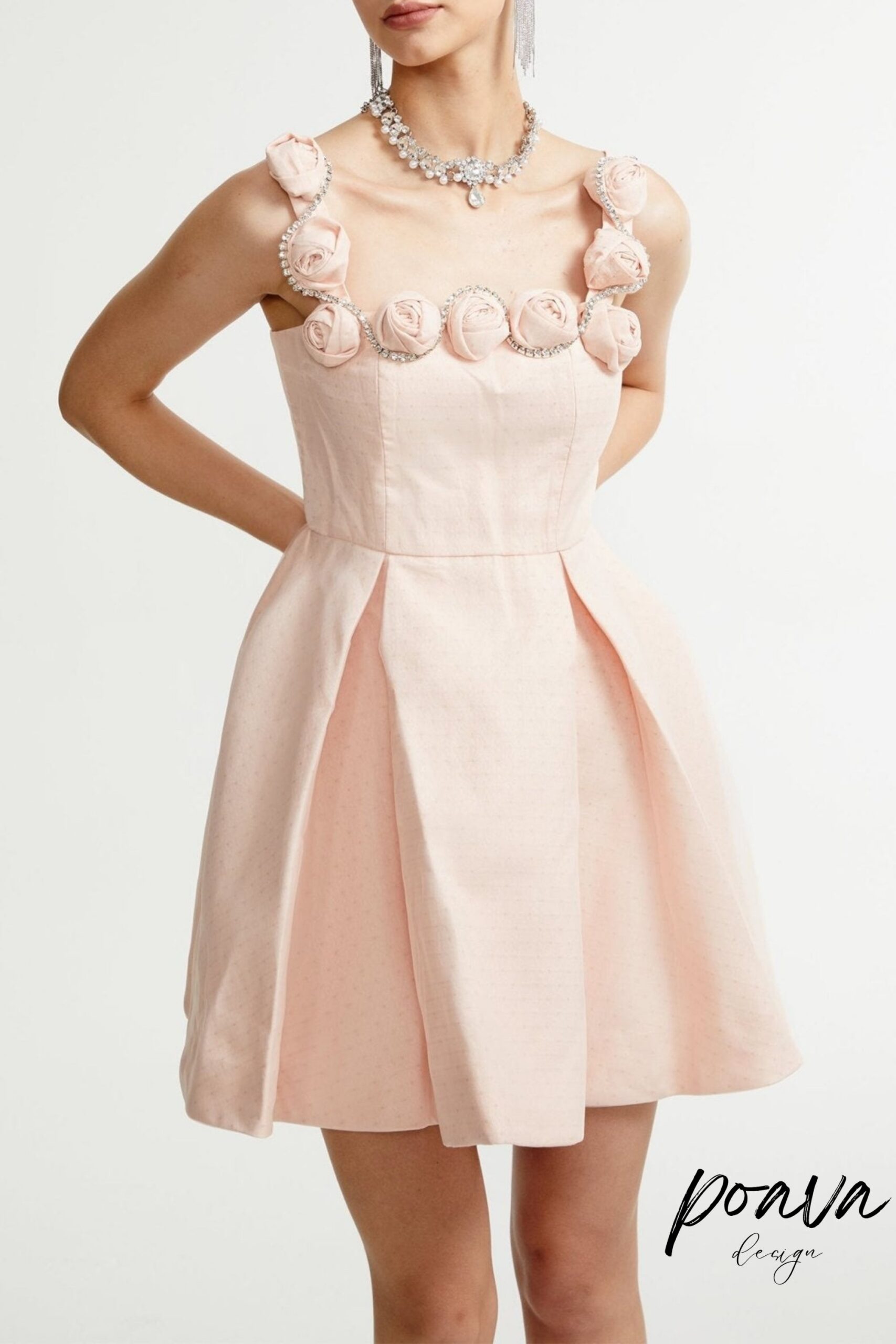 LYSANDRA ROSE A-LINE DRESS FOR WEDDING GUEST
