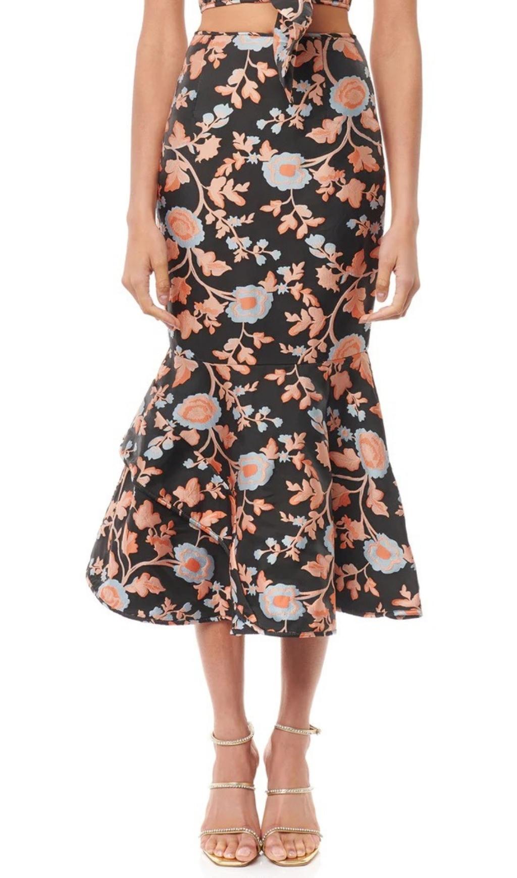 JACQUARD TWO PIECE SET FOR EVENING PARTY