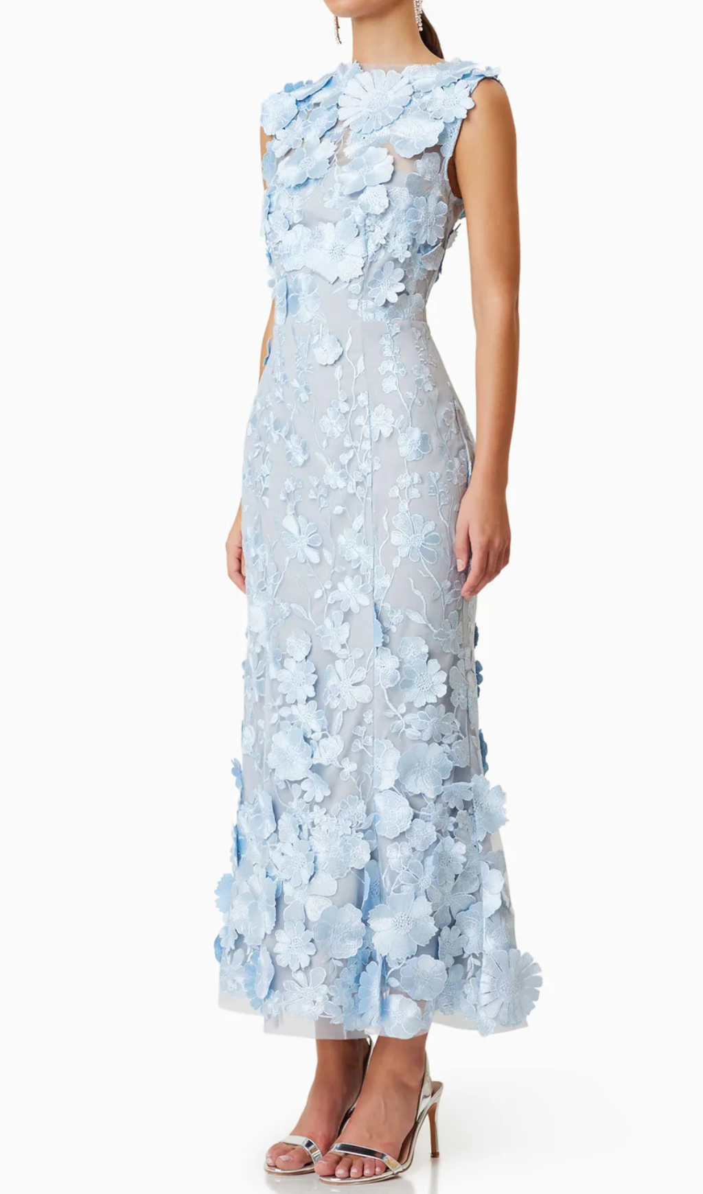 SELENE MIDI COCKTAIL DRESS IN BLUE