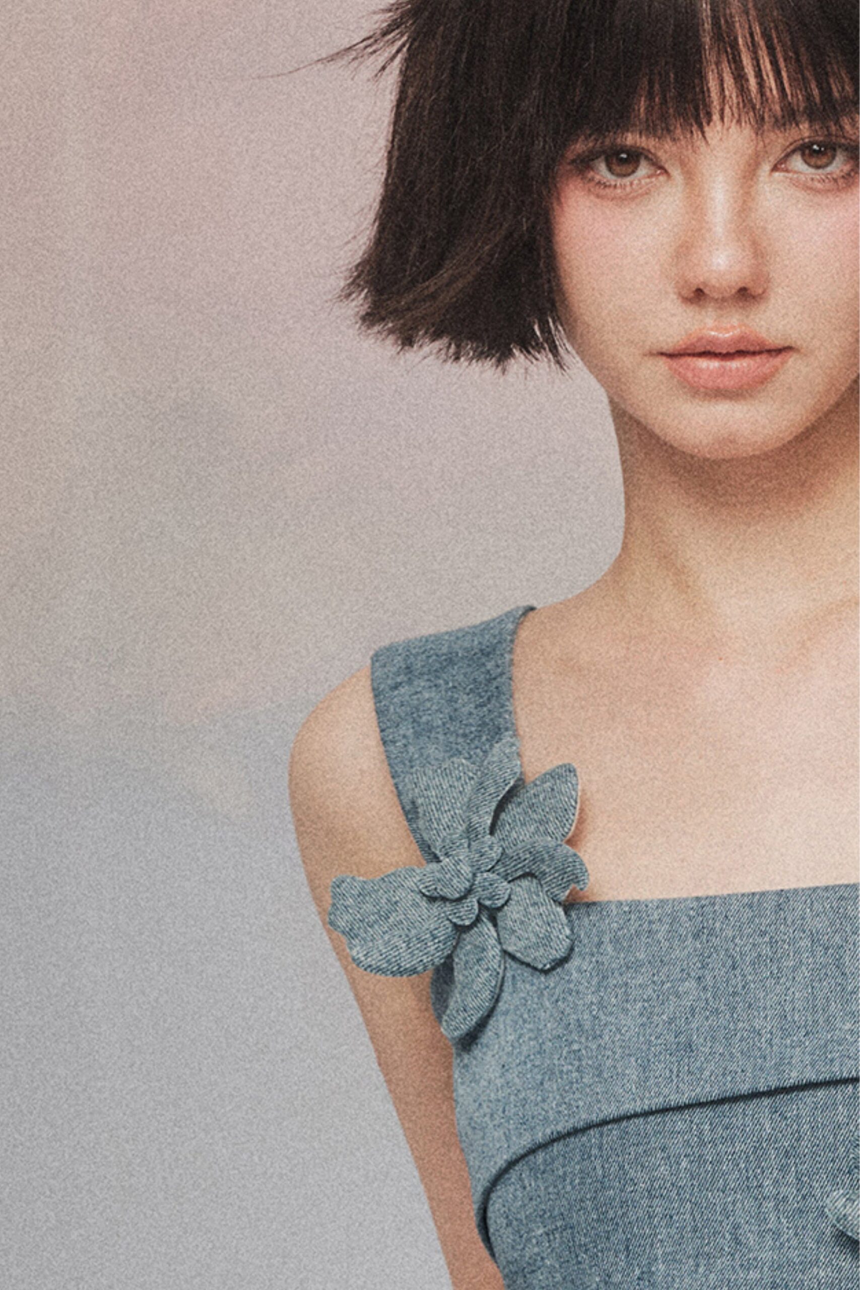 FLORAL BLUE MINI DRESS FOR PARTY