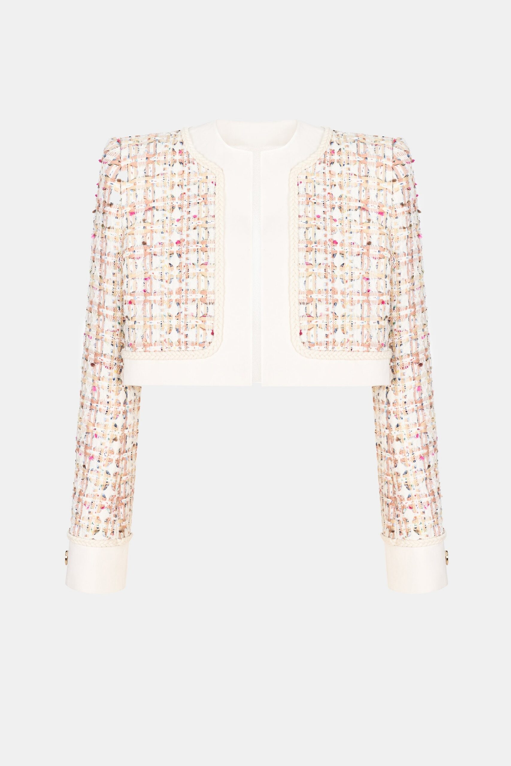 PINK TWEED JACKET FOR WOMEN CHIC BLAZER