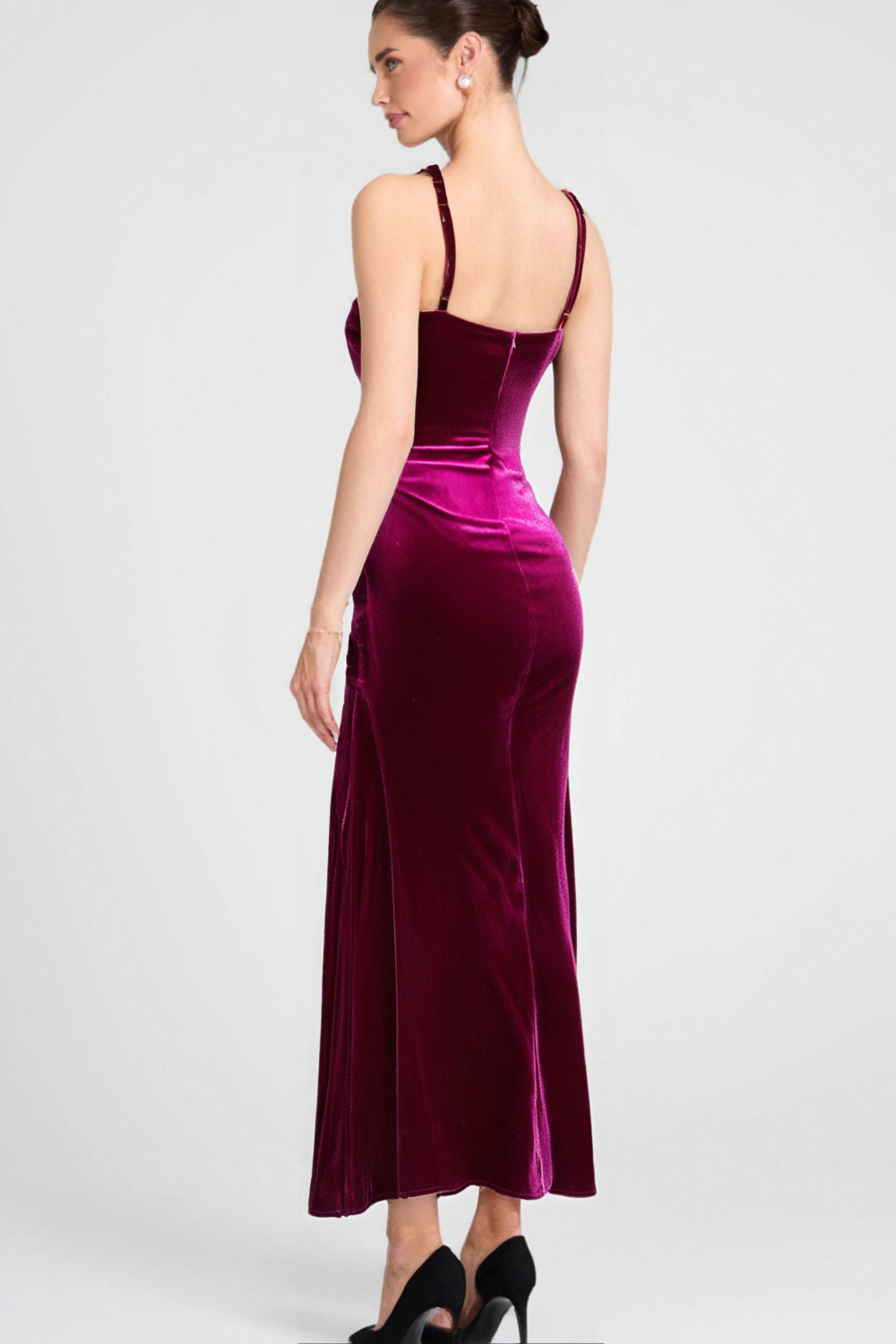 SEQUIN BUTTERFLY VELVET MINI DRESS