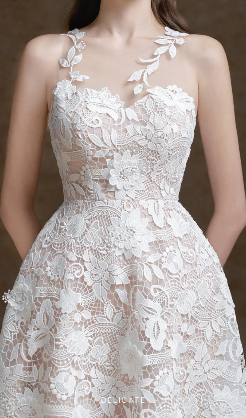 ERICA WHITE FLORAL LACE MIDI DRESS FOR WEDDING GUEST