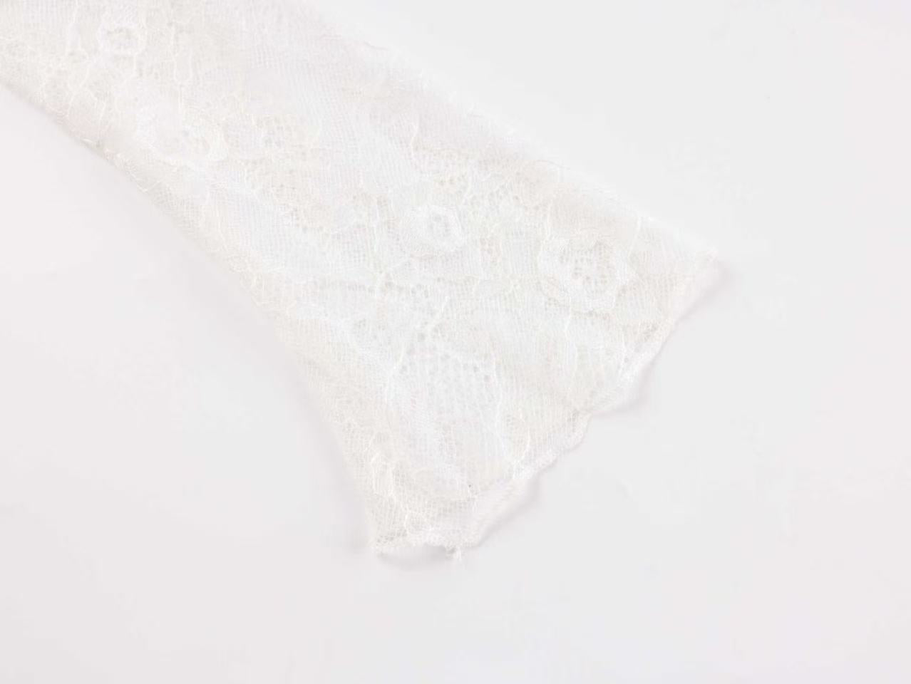 WHITE LACE STRAPLESS PARTY MINI DRESS