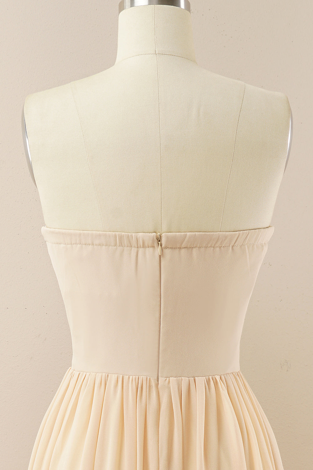 CHAMPAGNE SWEETHEART A-LINE CHIFFON PROM DRESS