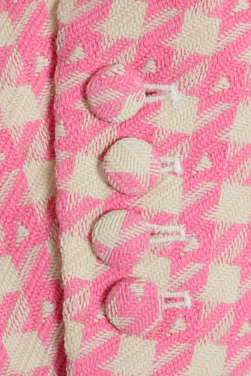 HELEN PINK CHECKED WOOL BLAZER SET