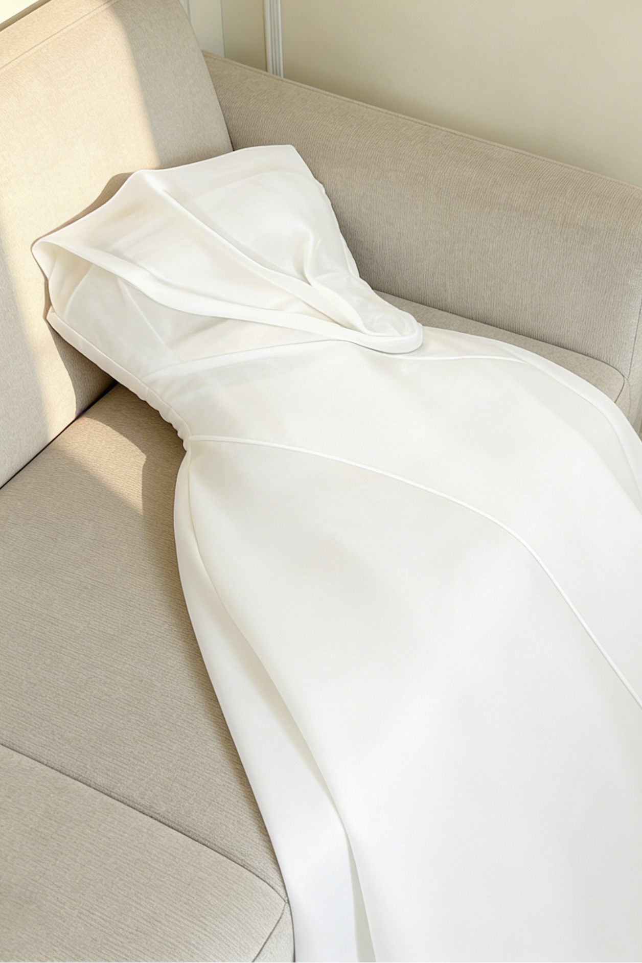 STRAPLESS ORGANZA MIDI DRESS FOR WEDDING GUEST
