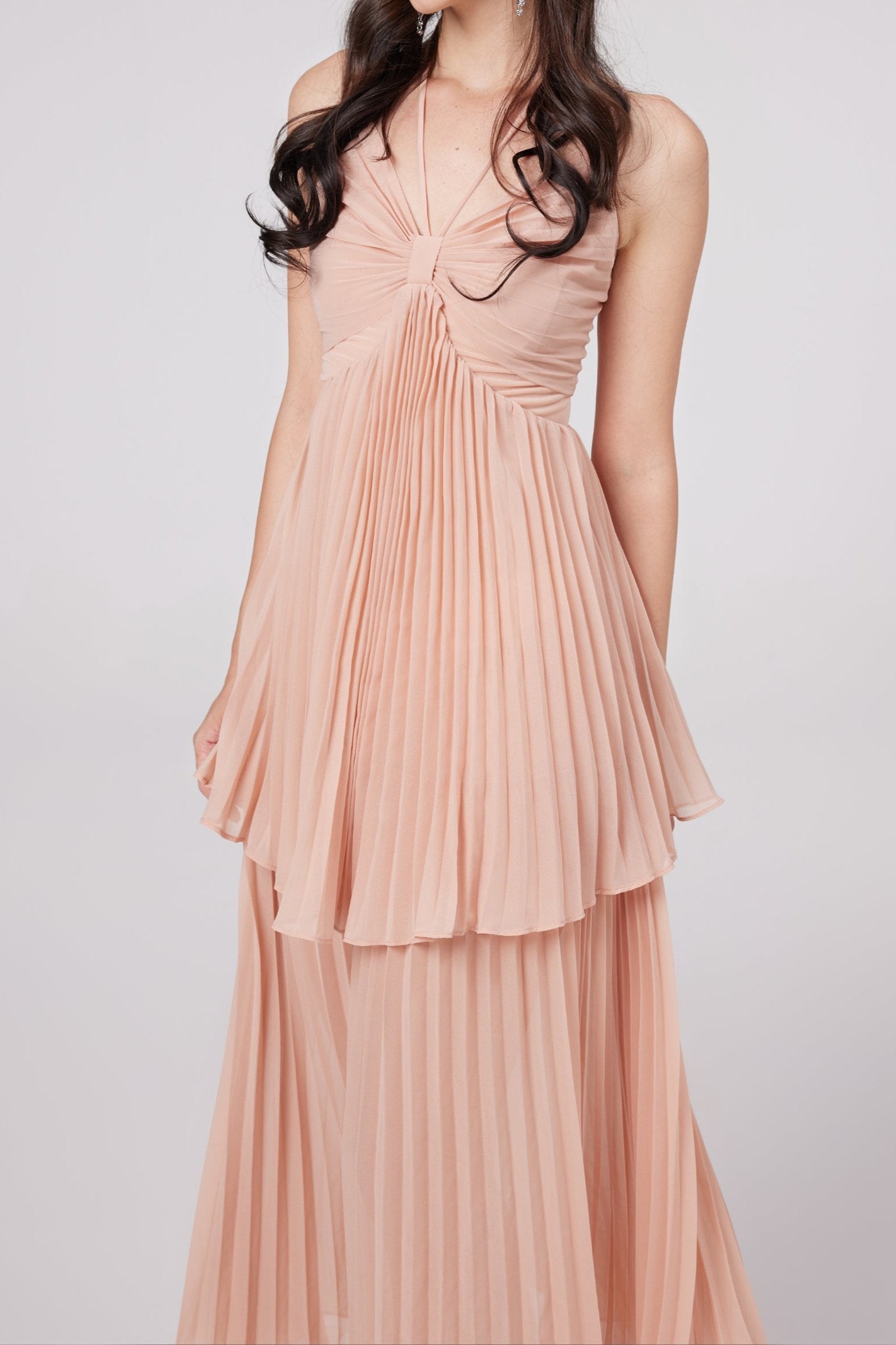 OLYMPE PINK A-LINE DRESS FOR WEDDING GUEST