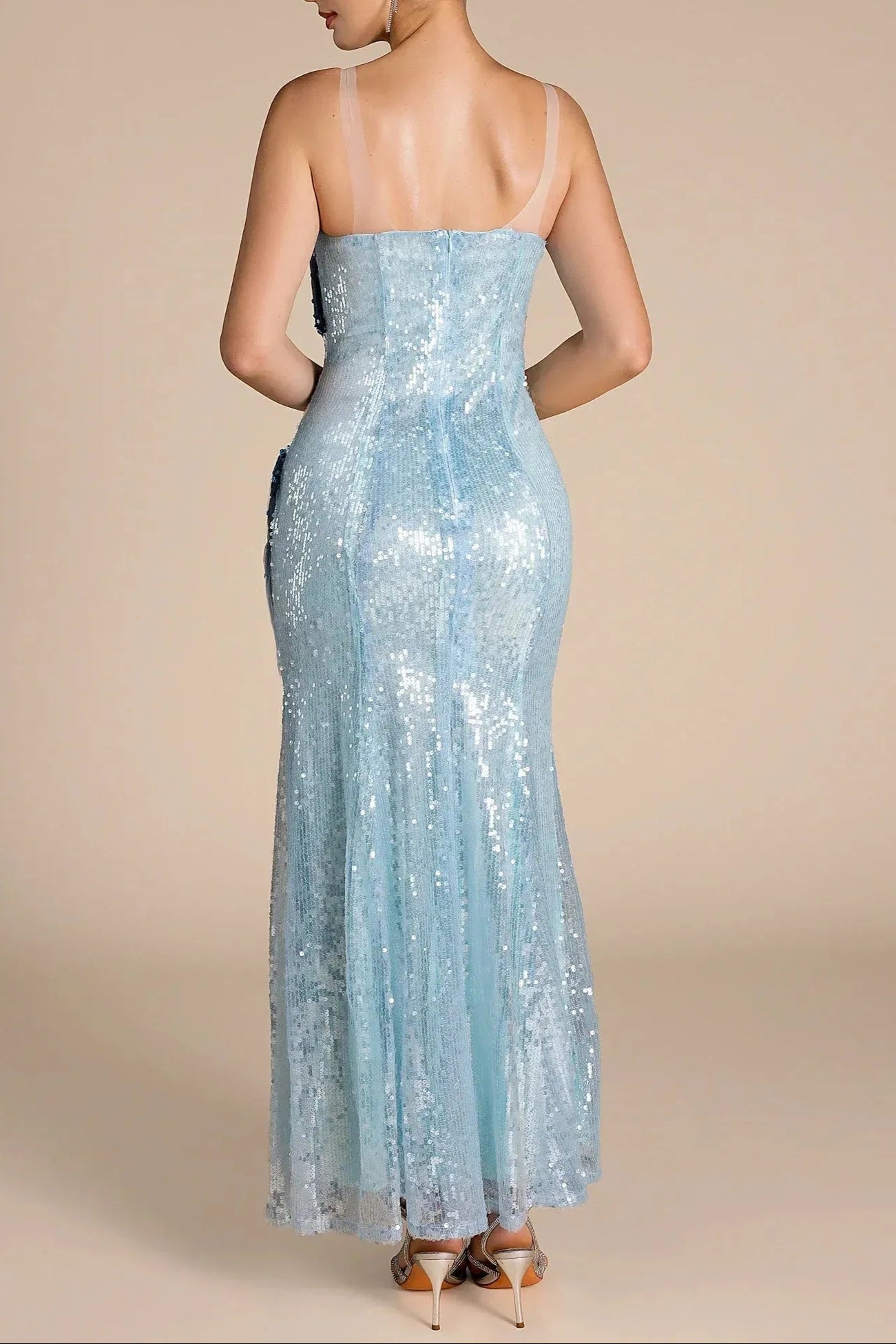 ALYSSA SAMIRA GRADIENT MERMAID MAXI DRESS