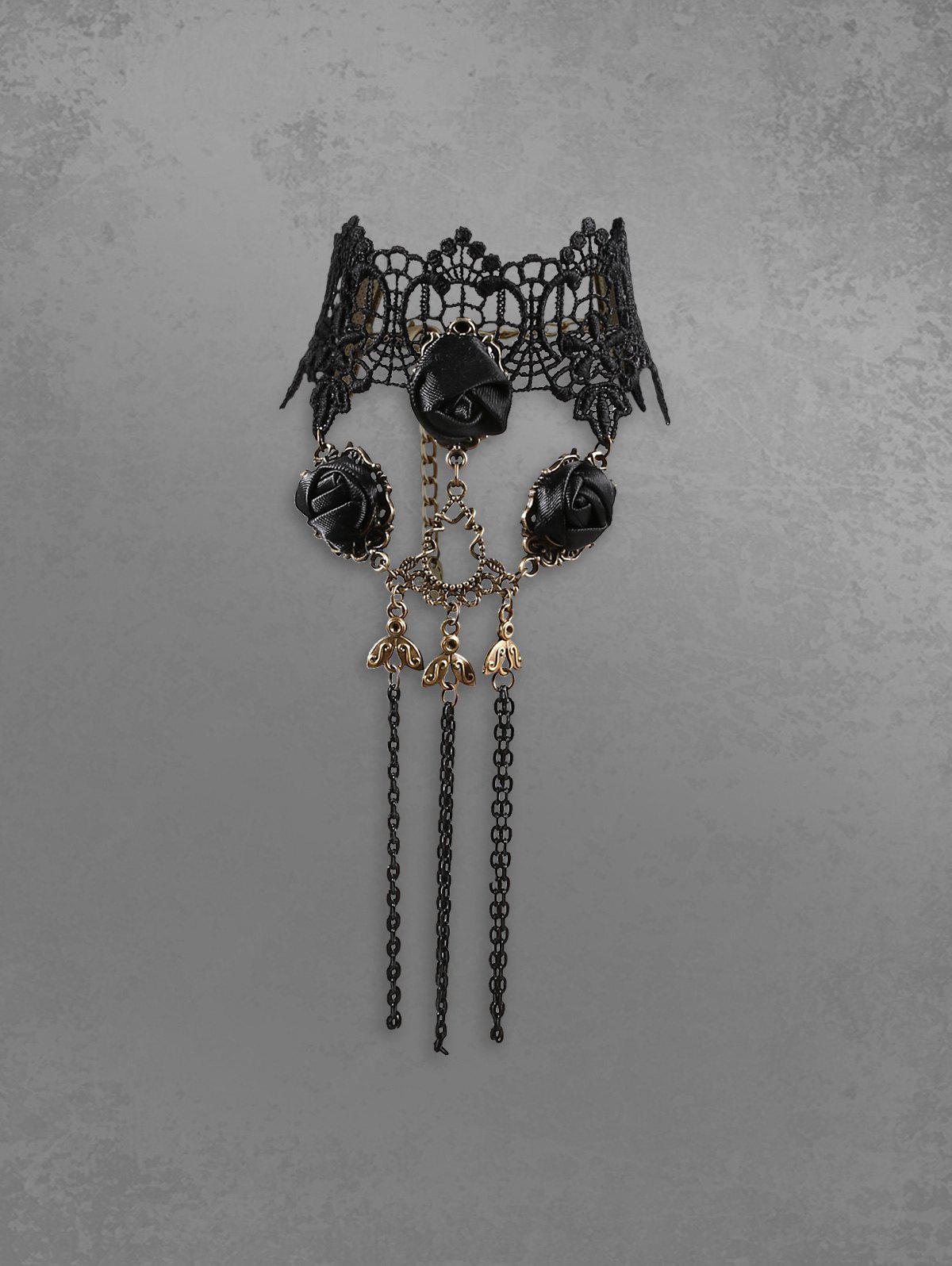 5043823_01_c73727b8-05ee-4ddb-9c27-cfa652b04839 GOTHIC VINTAGE LACE ROSE FINGER RING BRACELET