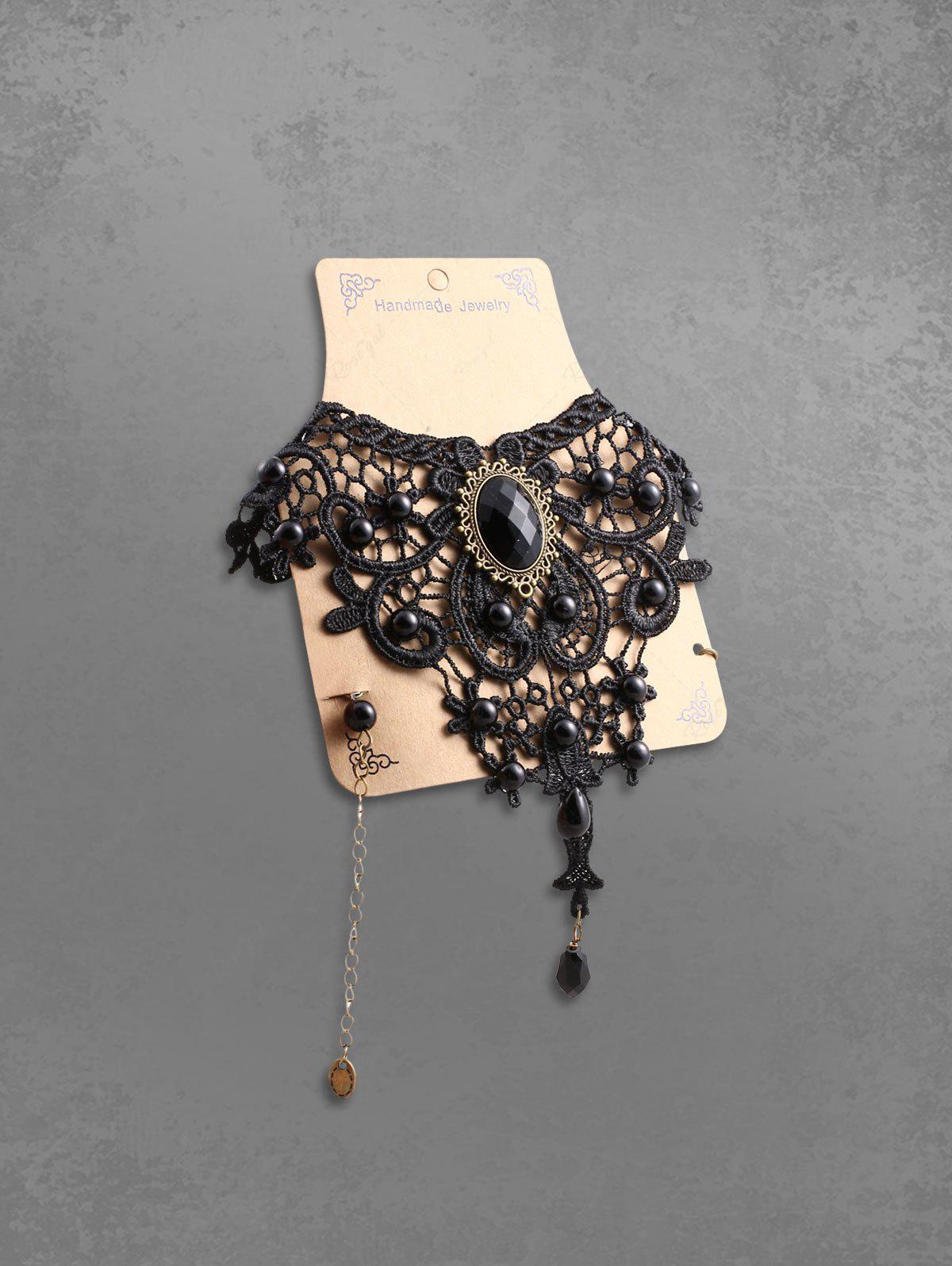 VICTORIAN GOTHIC LACE CHOKER NECKLACE STEAMPUNK