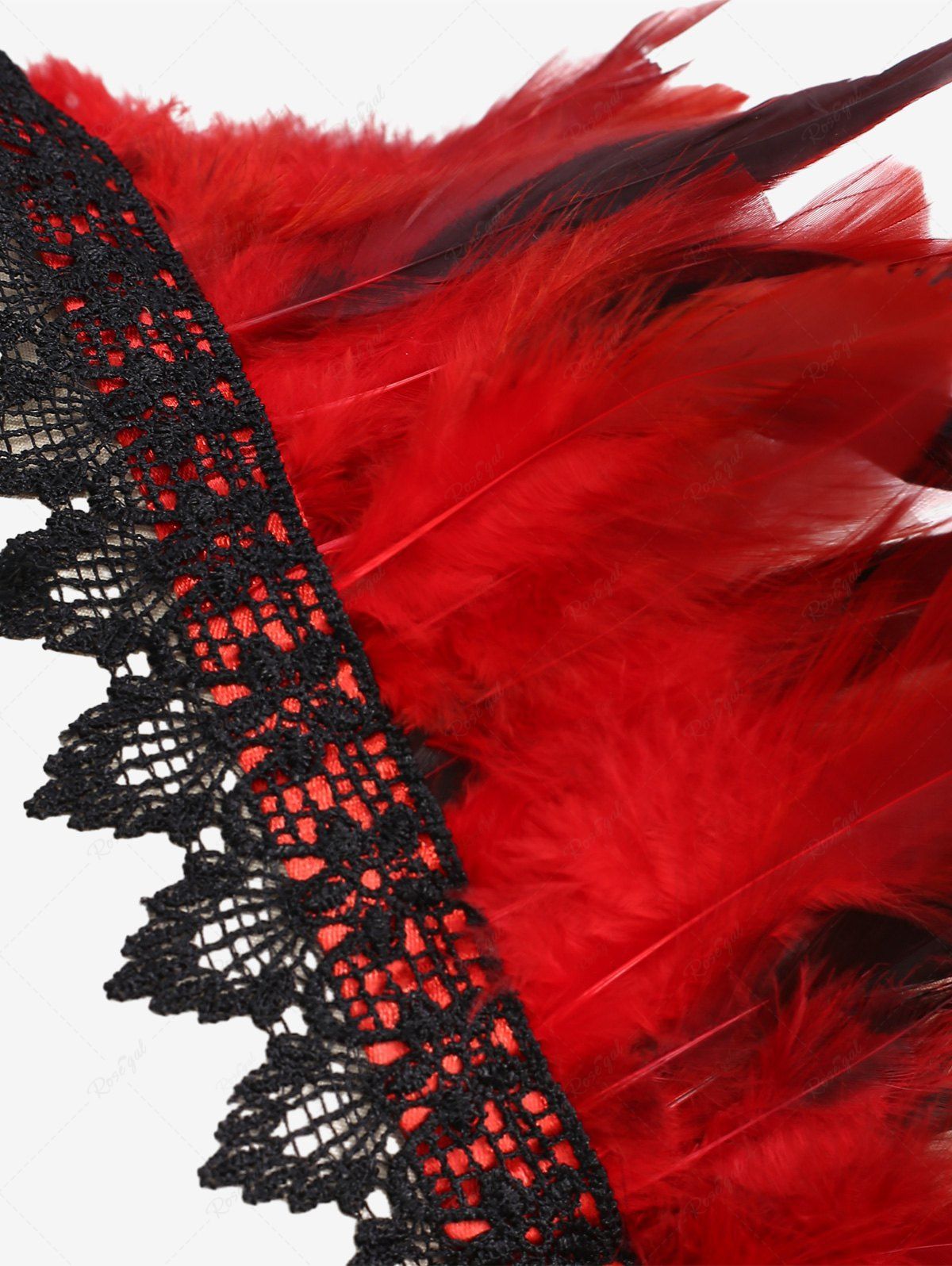 GOTHIC FEATHER LACE CAPE, CROCHET TRIM TIED BACK, WEDDING