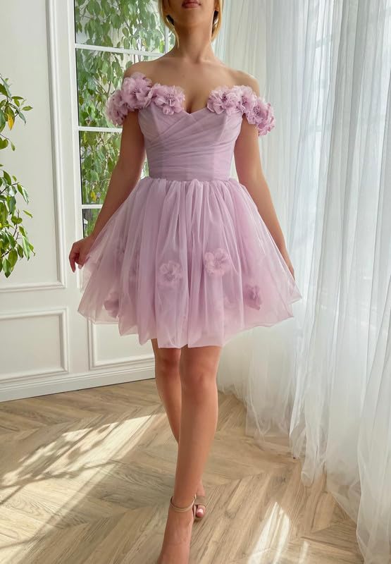 51H-1Y6emmL LACE FLORAL MINI DRESS LILAC FOR PARTY