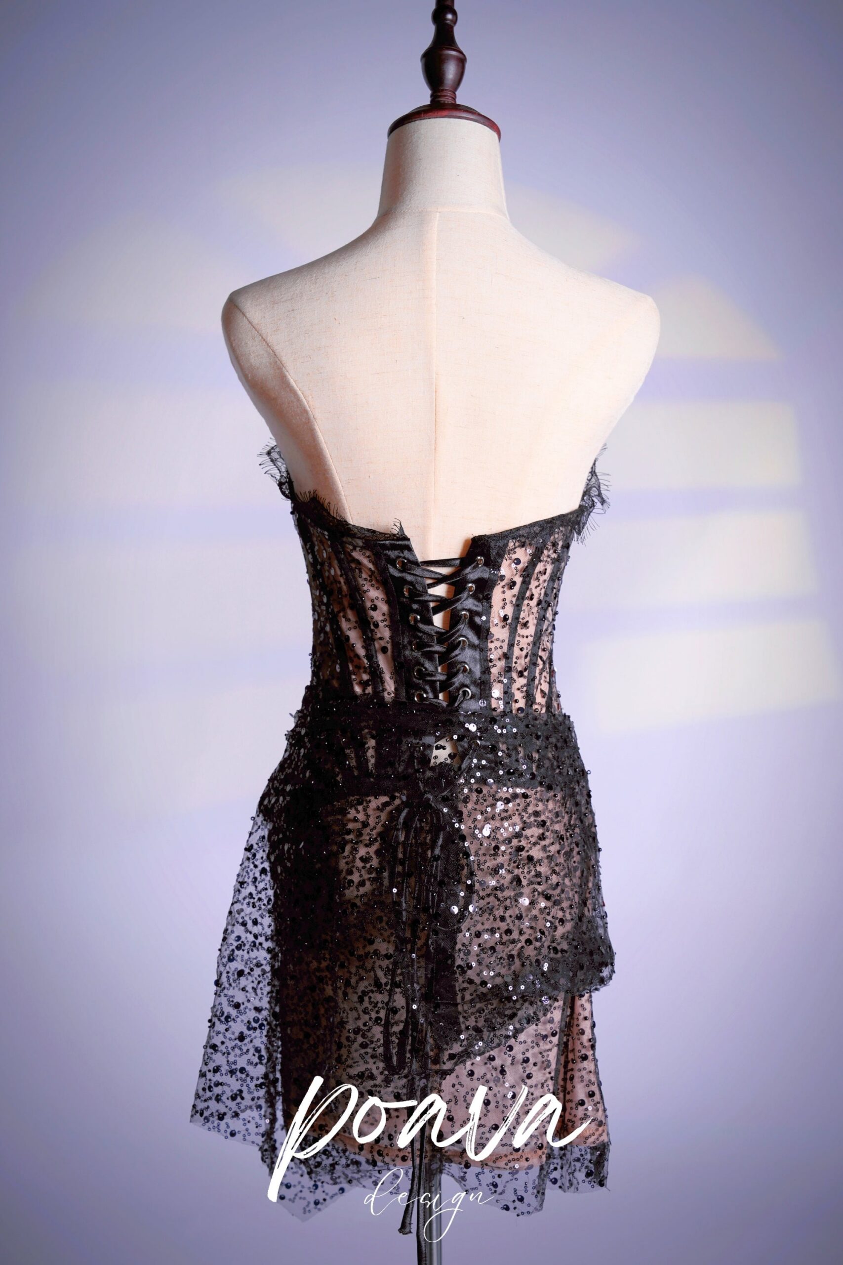 SEQUIN BLACK MINI DRESS FOR PARTY