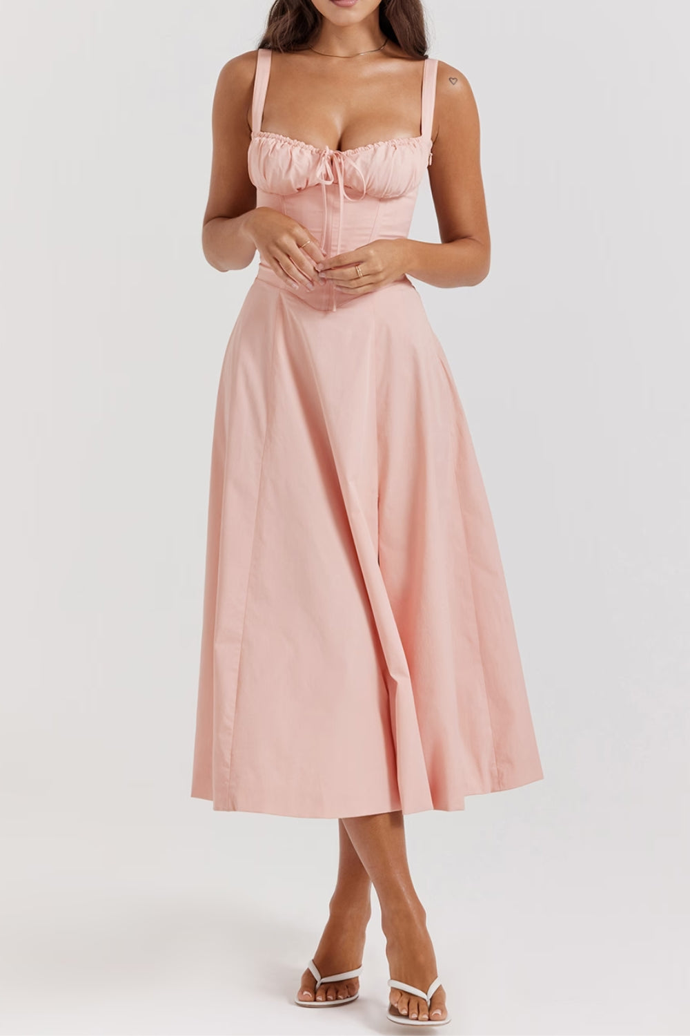 51_d523b53f-4b50-4792-b093-b6b544b6644a BABY PINK BUSTIER SUNDRESS FOR PARTY