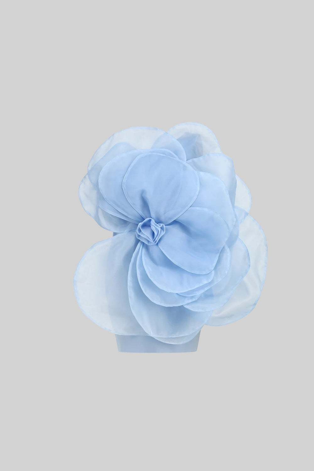 3D ORGANZA FLORAL MINI DRESS - BLUE, VOLUMINOUS PARTY