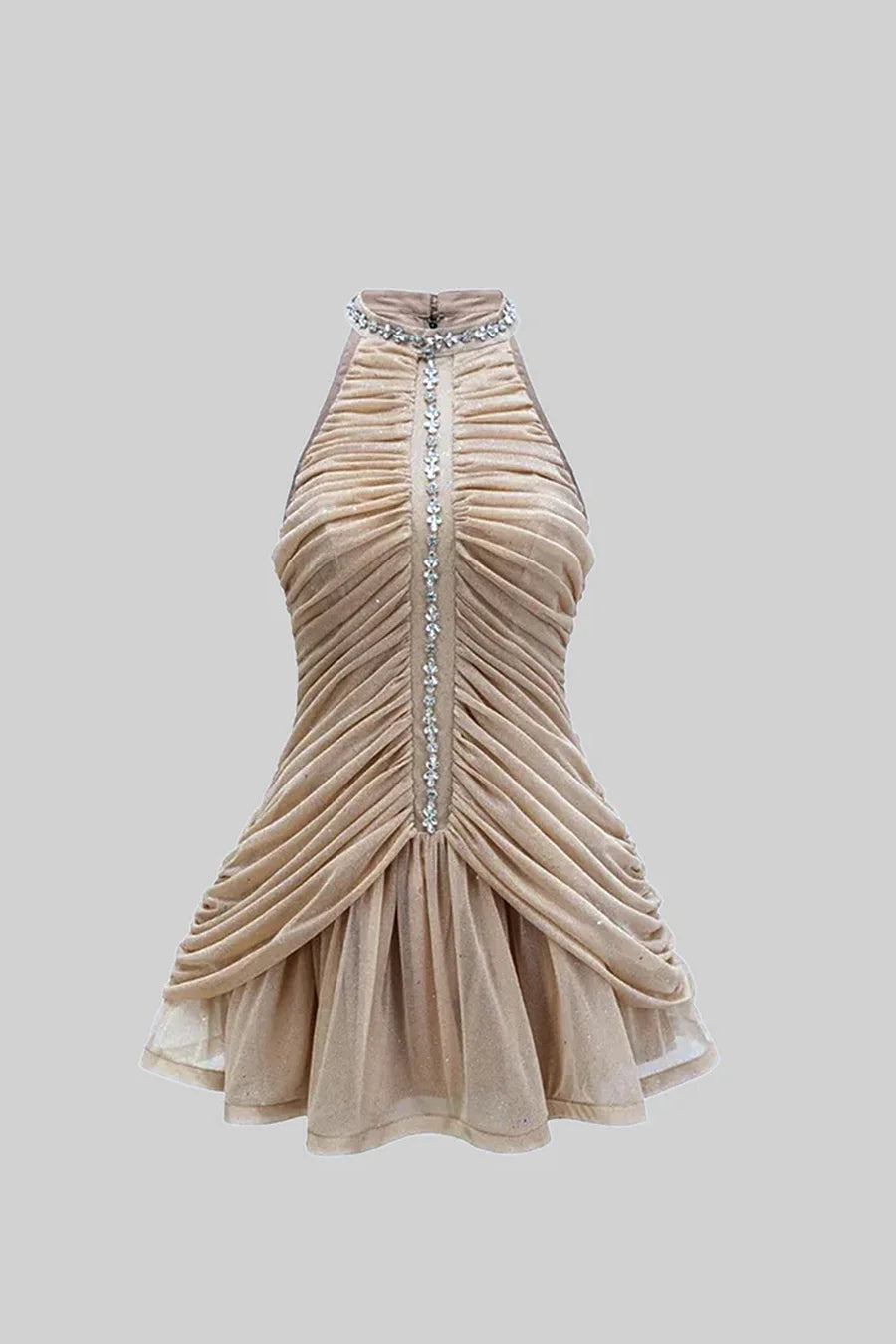 SERENE HALTERNECK MINI DRESS FOR PARTIES