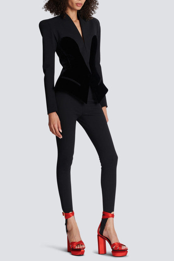 JOSEPHINE SLIM BUSTIER JACKET, BLACK COCKTAIL BLAZER