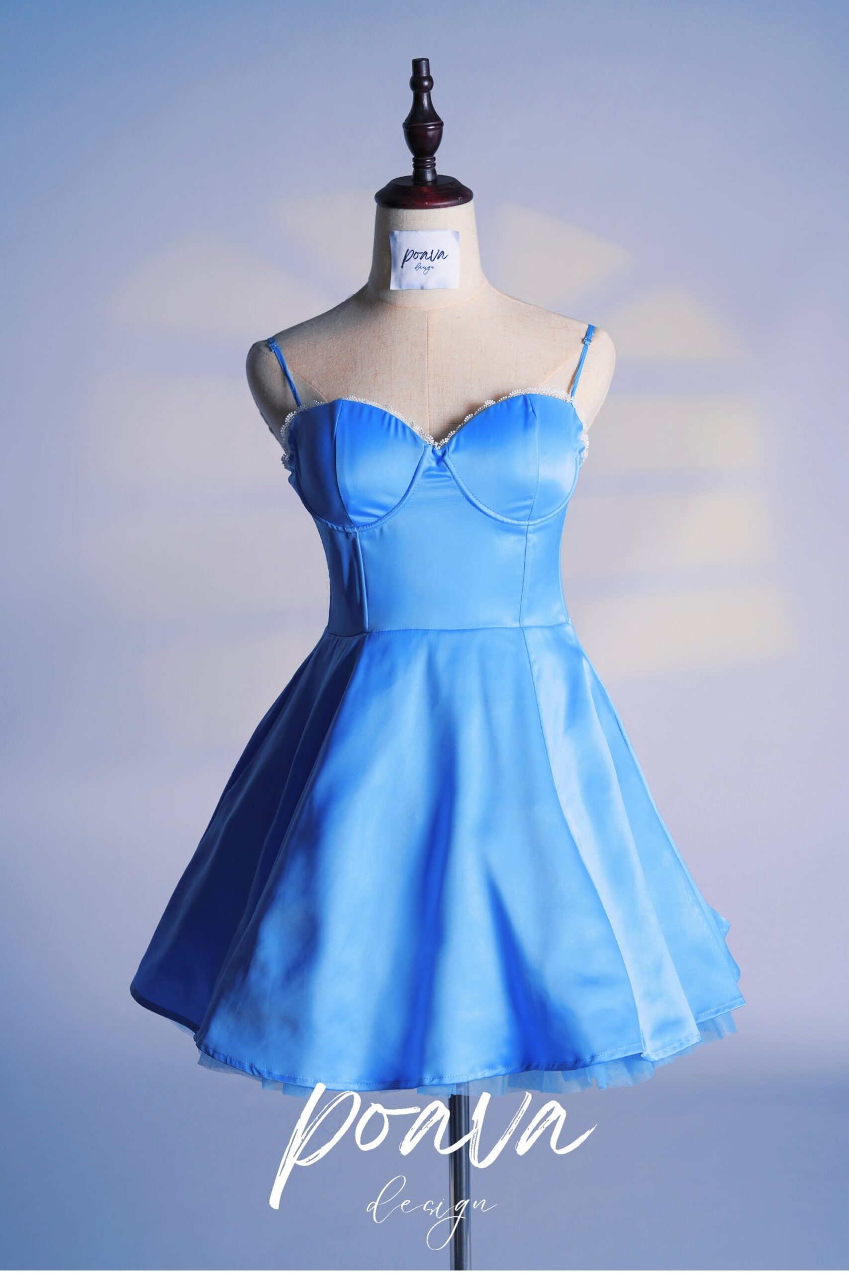 CINDERELLA BLUE TULLE MINI DRESS FOR PARTY
