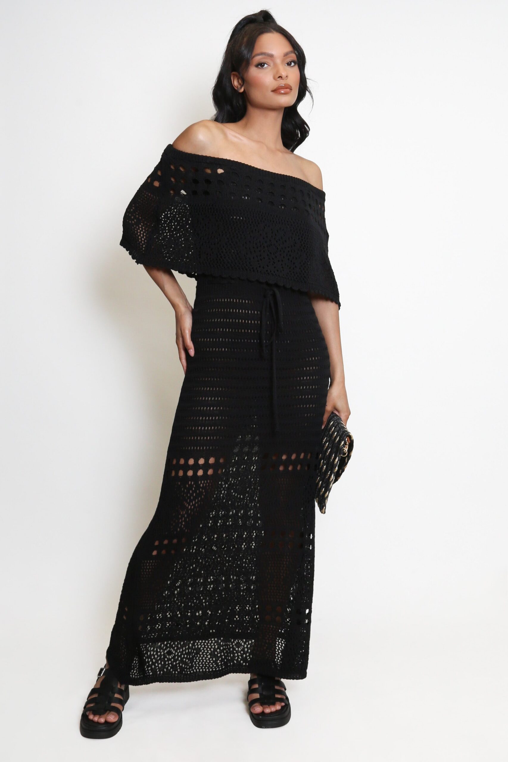 CROCHET BANDEAU MAXI DRESS, BEACH WEDDING GUEST